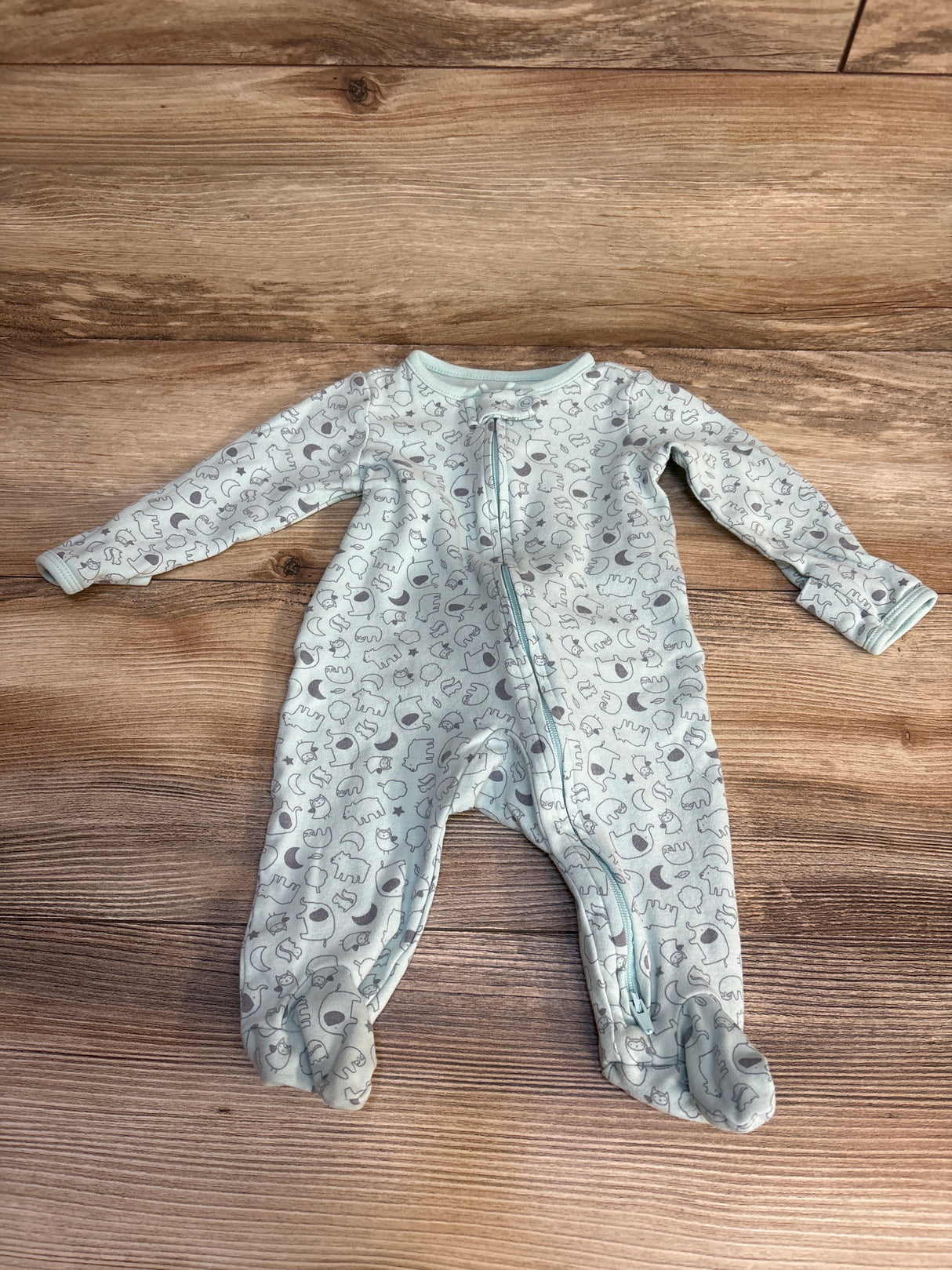 Simple Joys Animal Print Sleeper Mint sz 0-3m