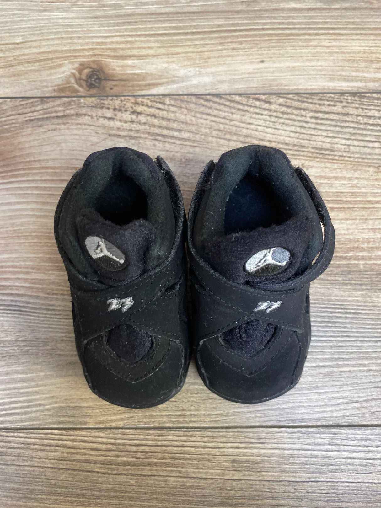 Air Jordan 8 Retro BT 'Chrome' Sneakers, Black sz 3c