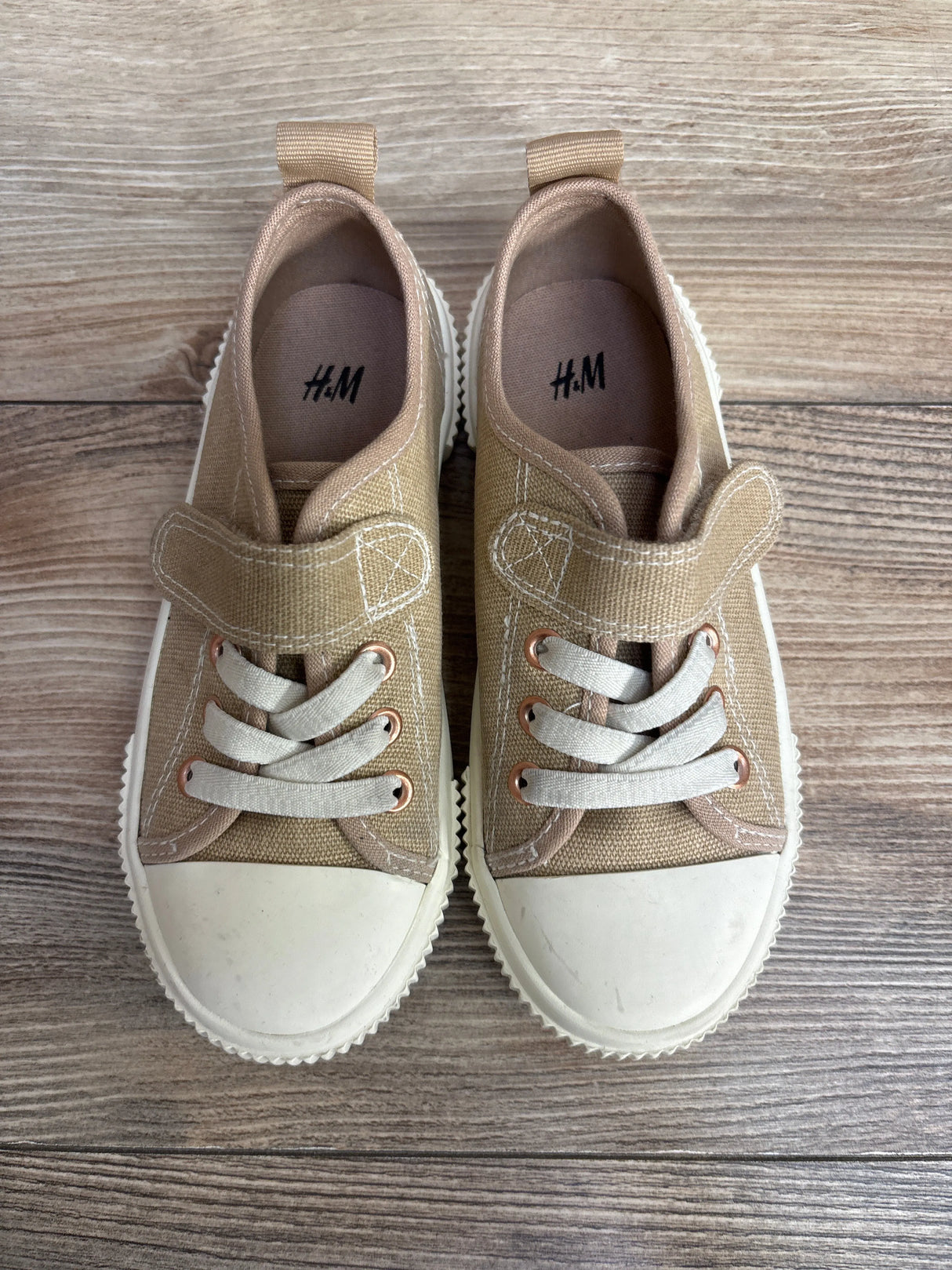 H&M Cotton Canvas Sneakers Beige sz 11c