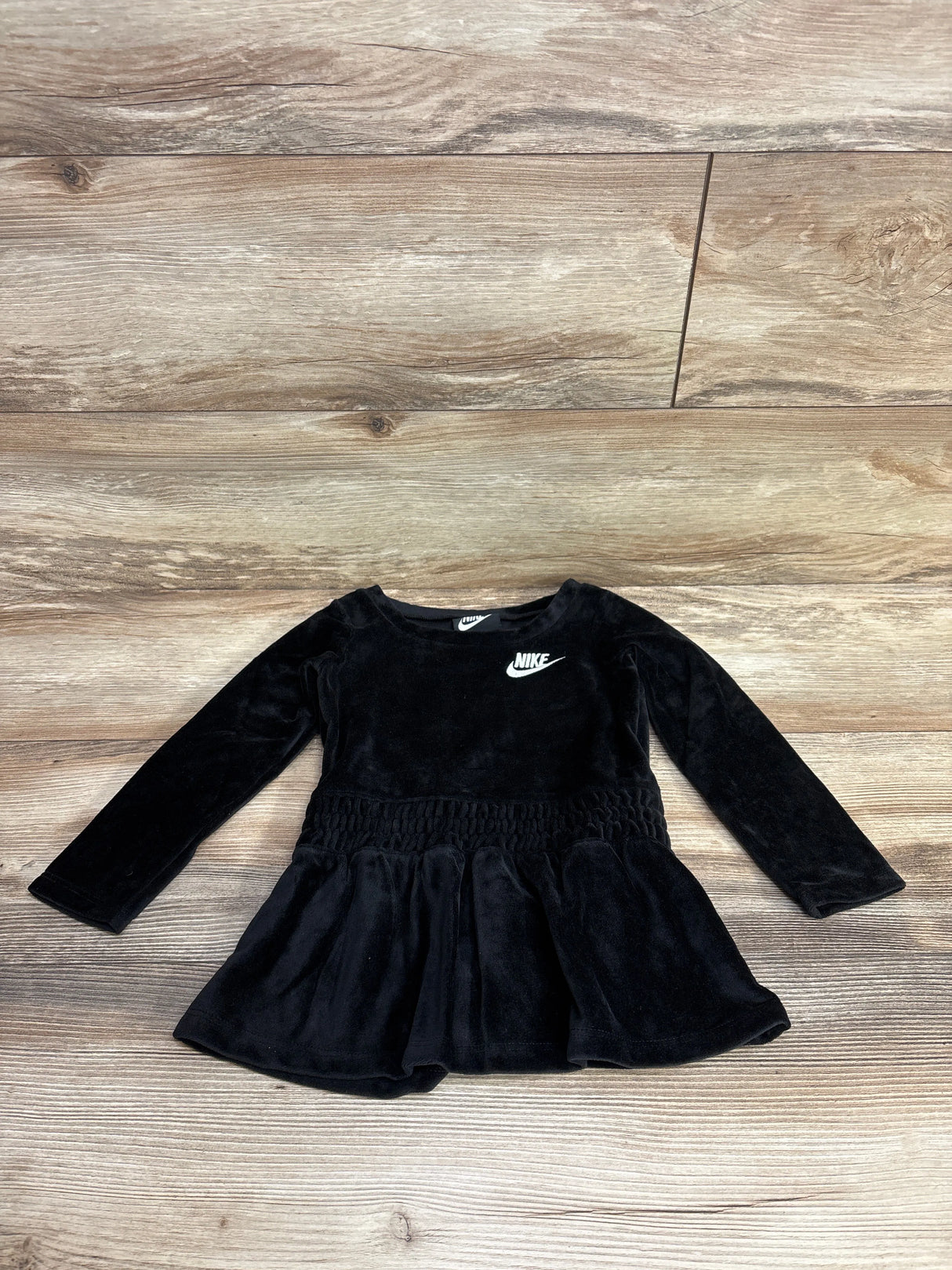 Nike Velvet Peplum Top Black sz 2T