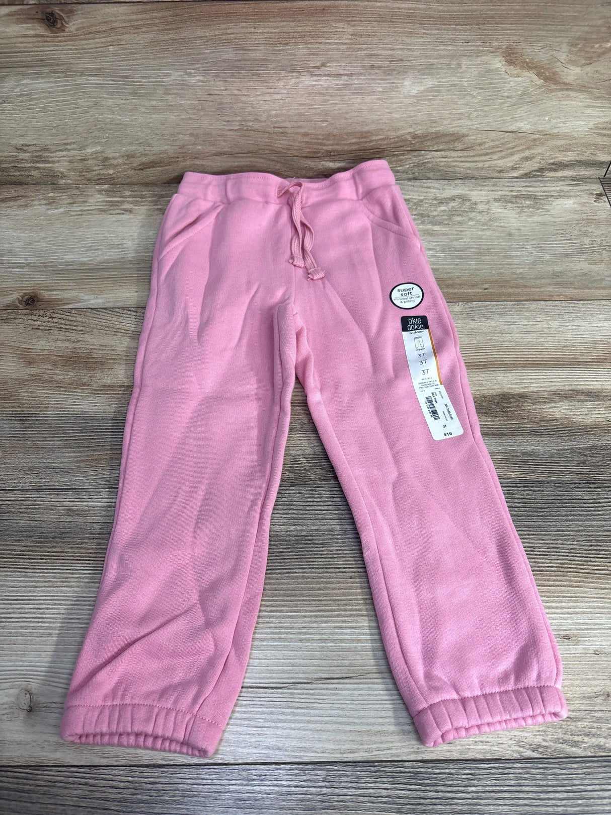 NEW Okie Dokie Sea Pink Joggers sz 3T