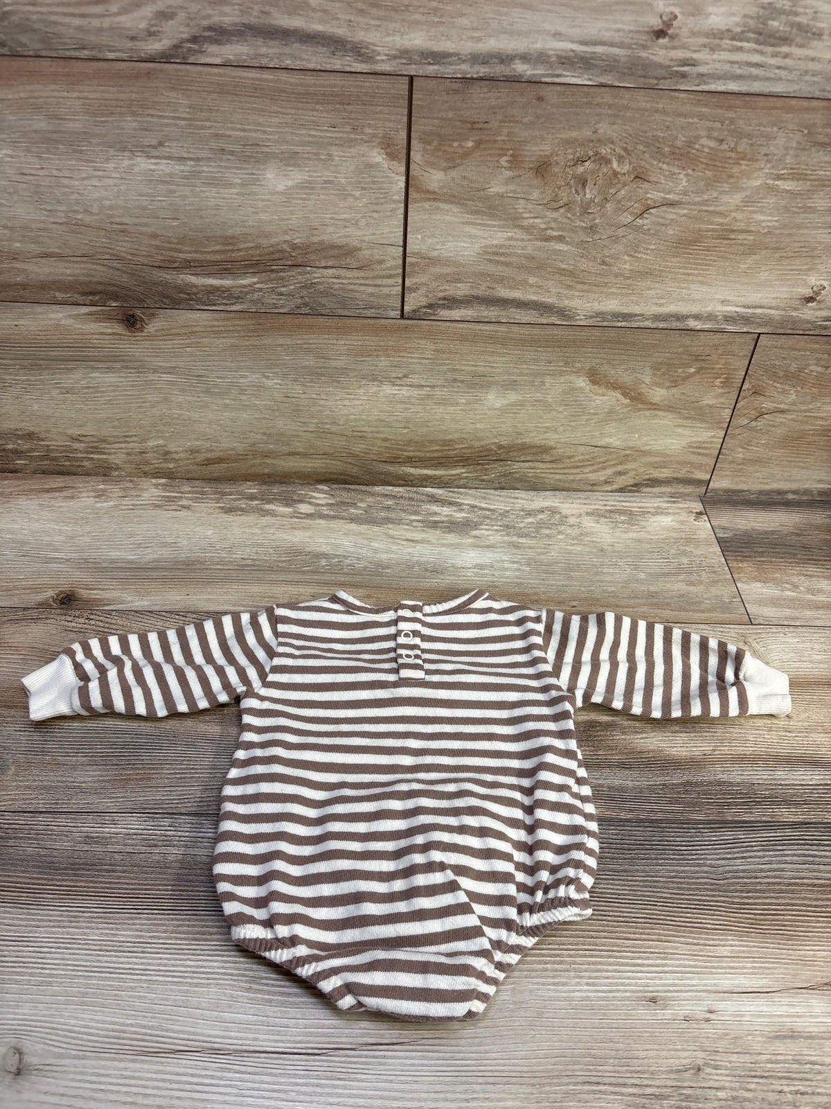 Easy Peasy Striped Bubble Romper Tan sz 3-6m