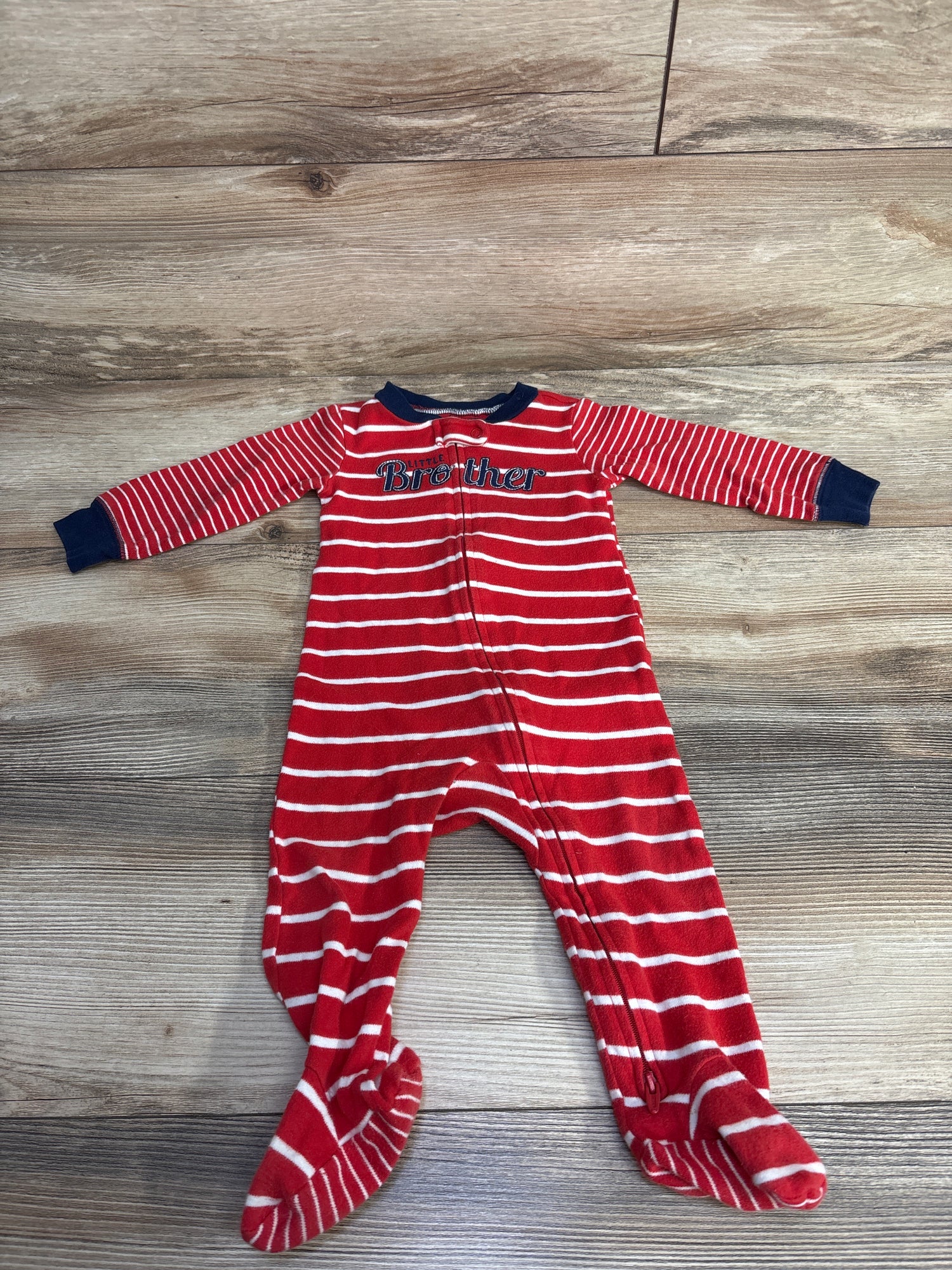 Carter's Little Brother Striped Blanket Sleeper Red sz 9m