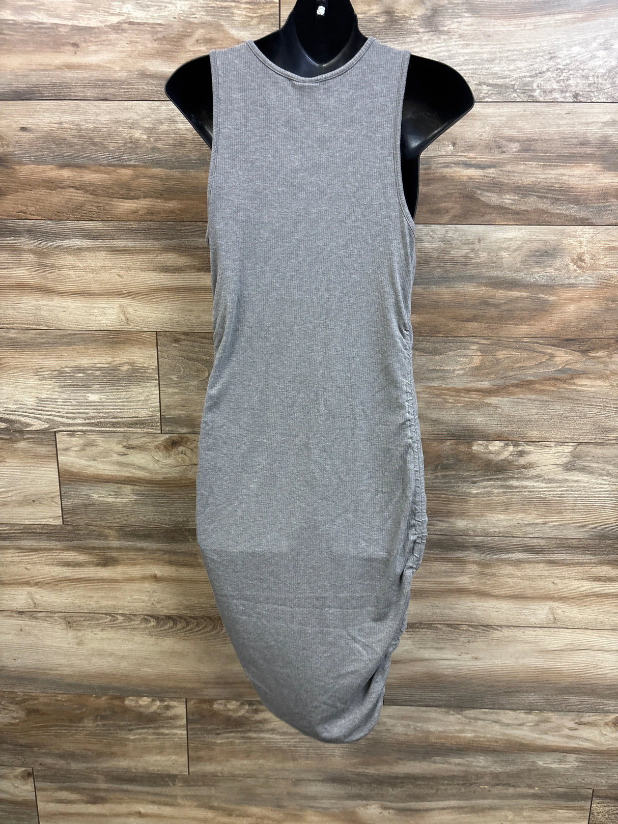Isabel Maternity Ribbed Sleeveless Dress Grey sz XL