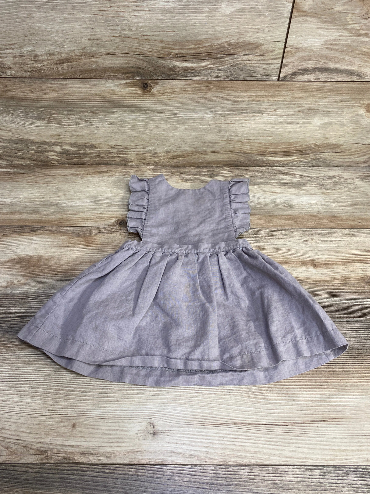 Beba Bean Pinafore Linen Dress Grey sz 6-12m - Me n Mommy To Be