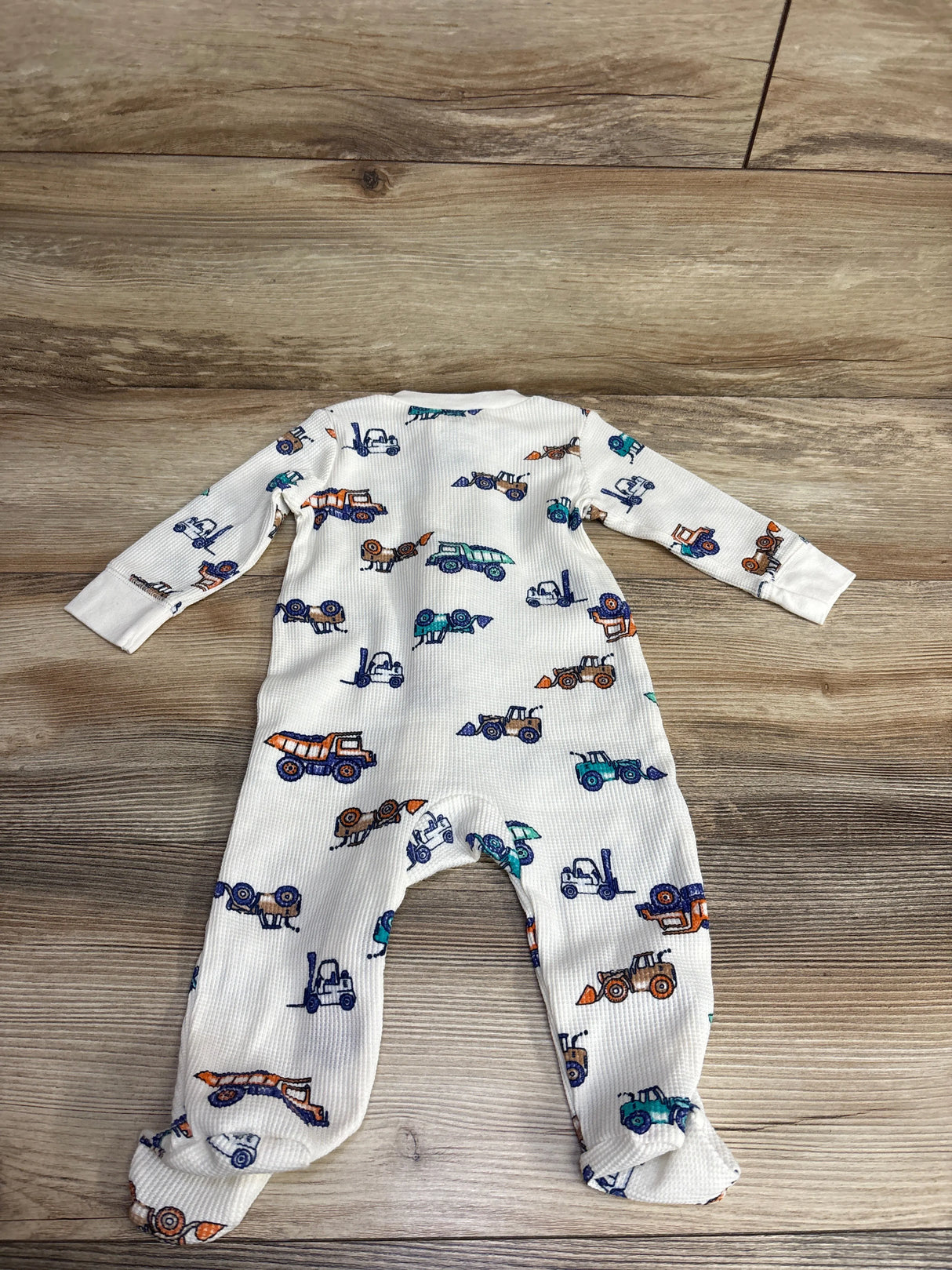 Carter's Waffle Knit Truck Sleeper White sz 6m