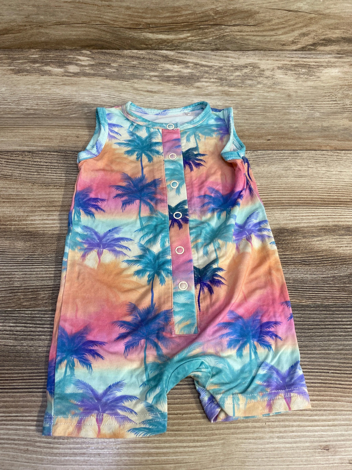 Bums & Roses Cool Palm & Collected Shortie Romper sz 0-3m - Me n Mommy To Be