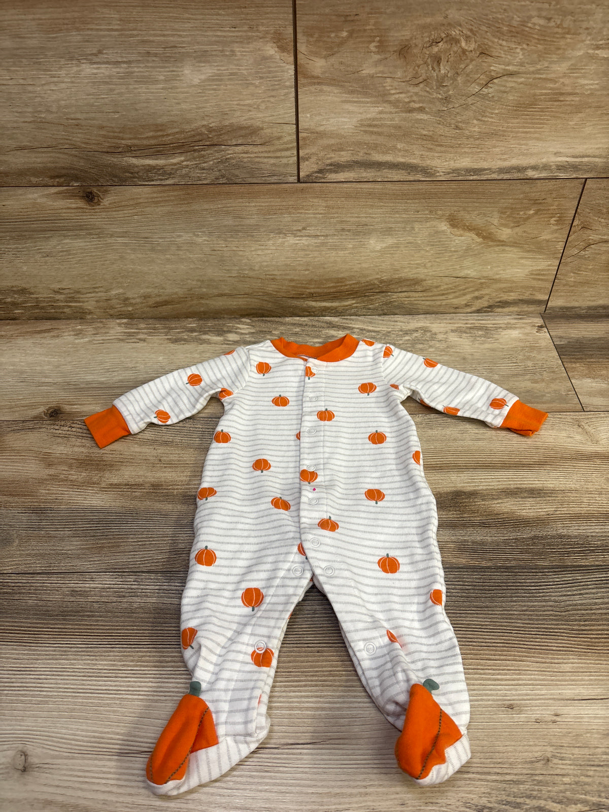 Simple Joys Pumpkin Snap Sleeper White sz 0-3m