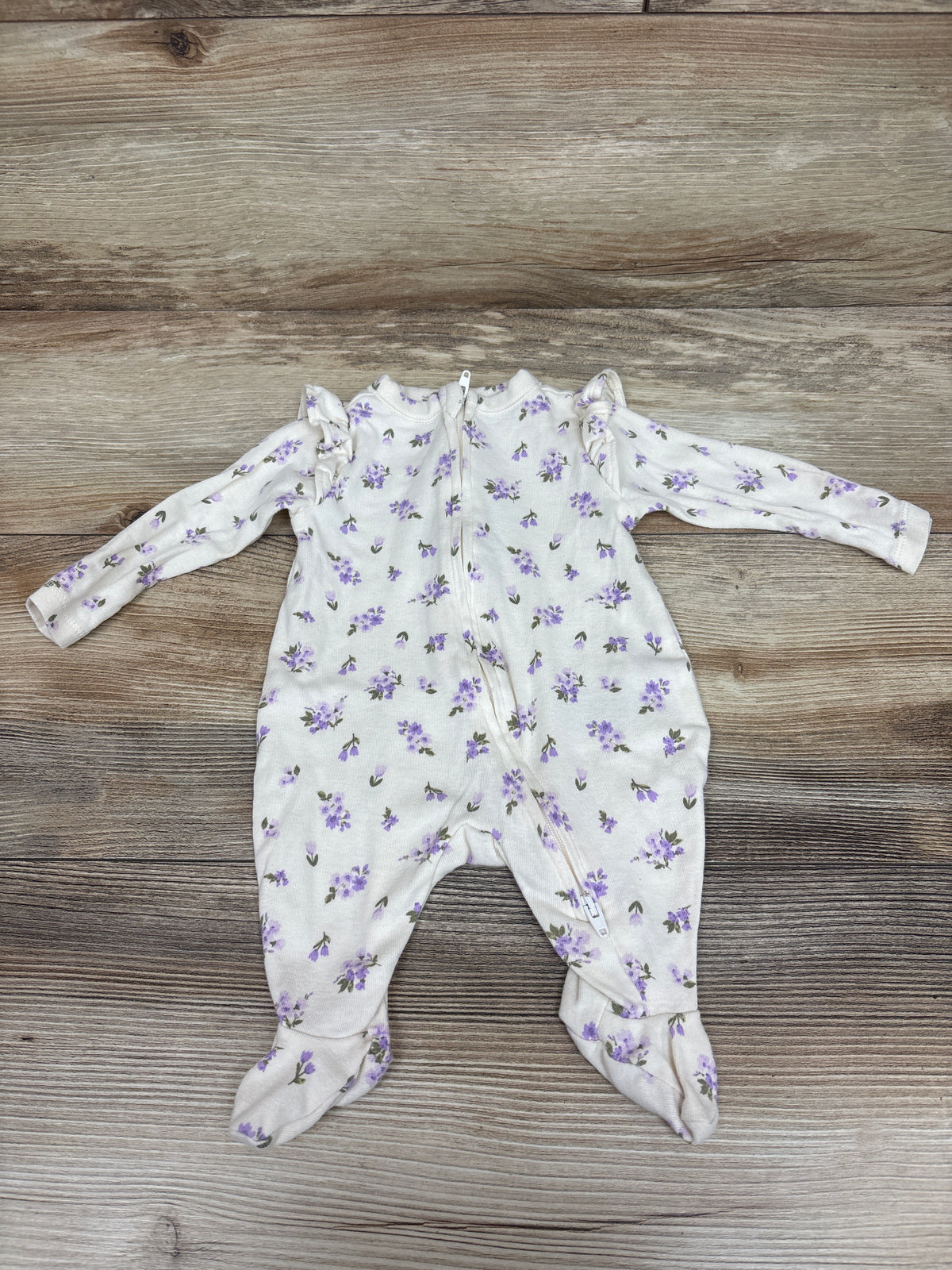 Old Navy Floral Sleeper Ivory sz Newborn