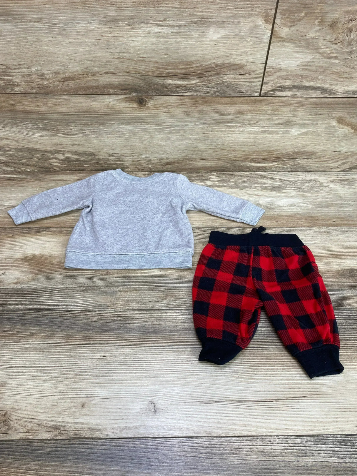 Just One You 2pc Santa Sweatshirt & Pants Grey sz 3m - Me n Mommy To Be