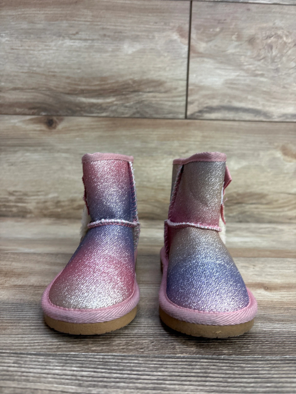 Krabor Glitter Faux Fur Winter Boots Pink sz 8c