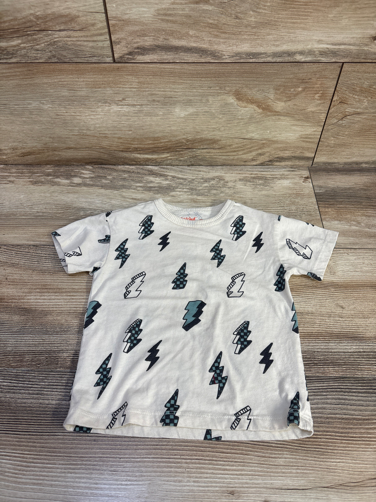 Cat & Jack Lightning Bolt Shirt Ivory sz 18m