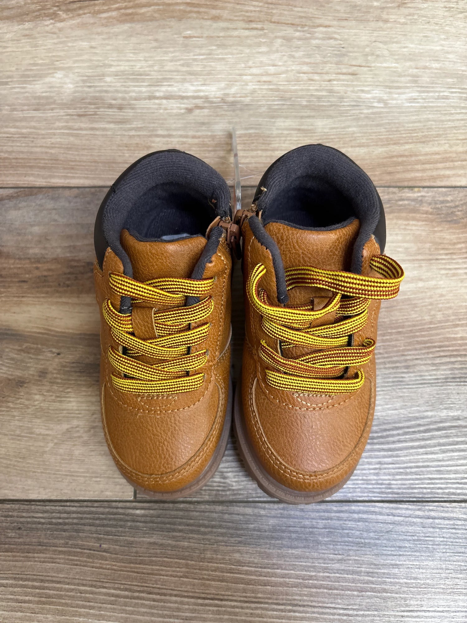 NEW Carter's Boston Faux Leather High-Top Boots Brown sz 7c