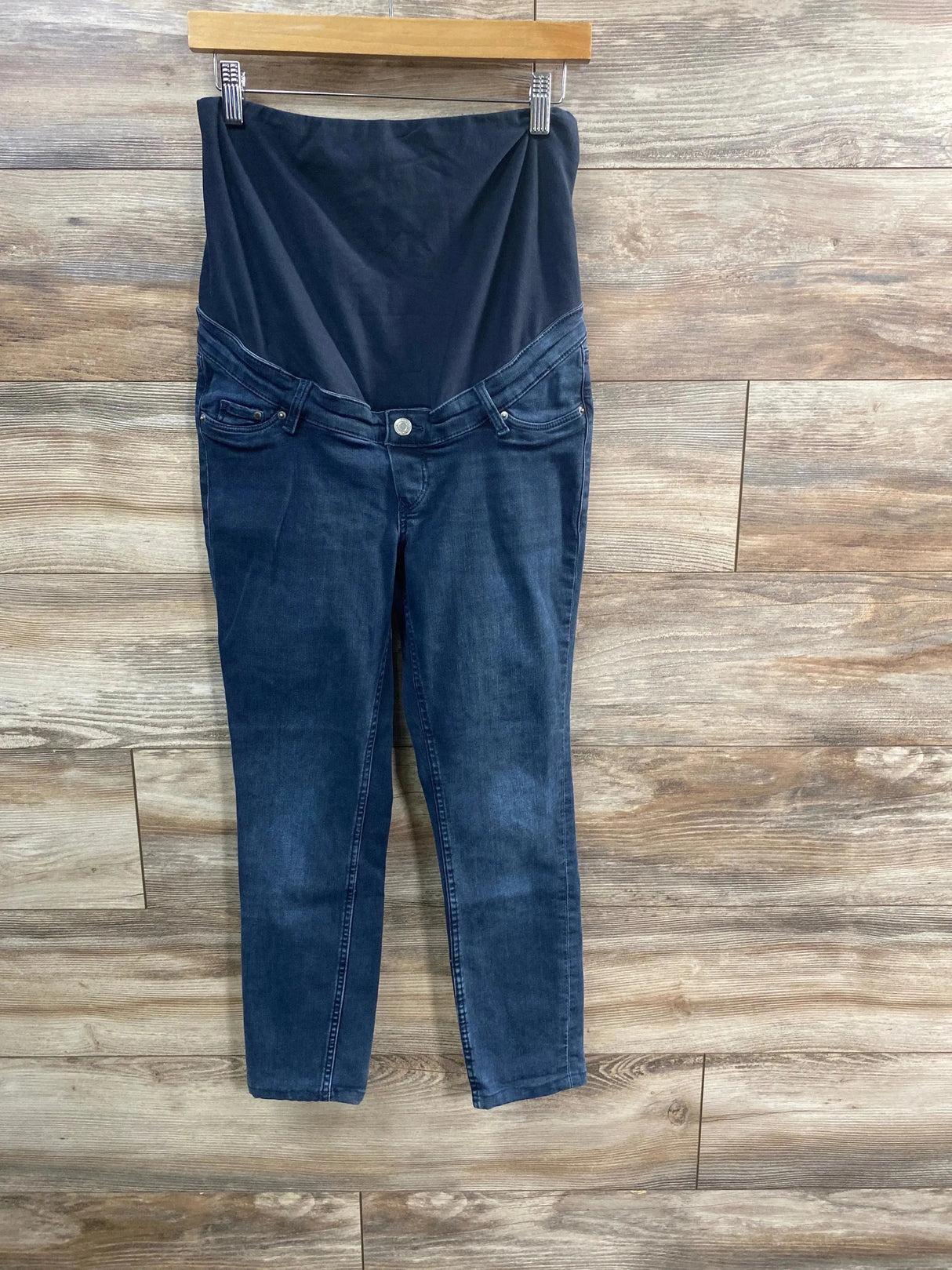 H&M Mama High Rib Skinny Jeans Blue sz Small - Me n Mommy To Be