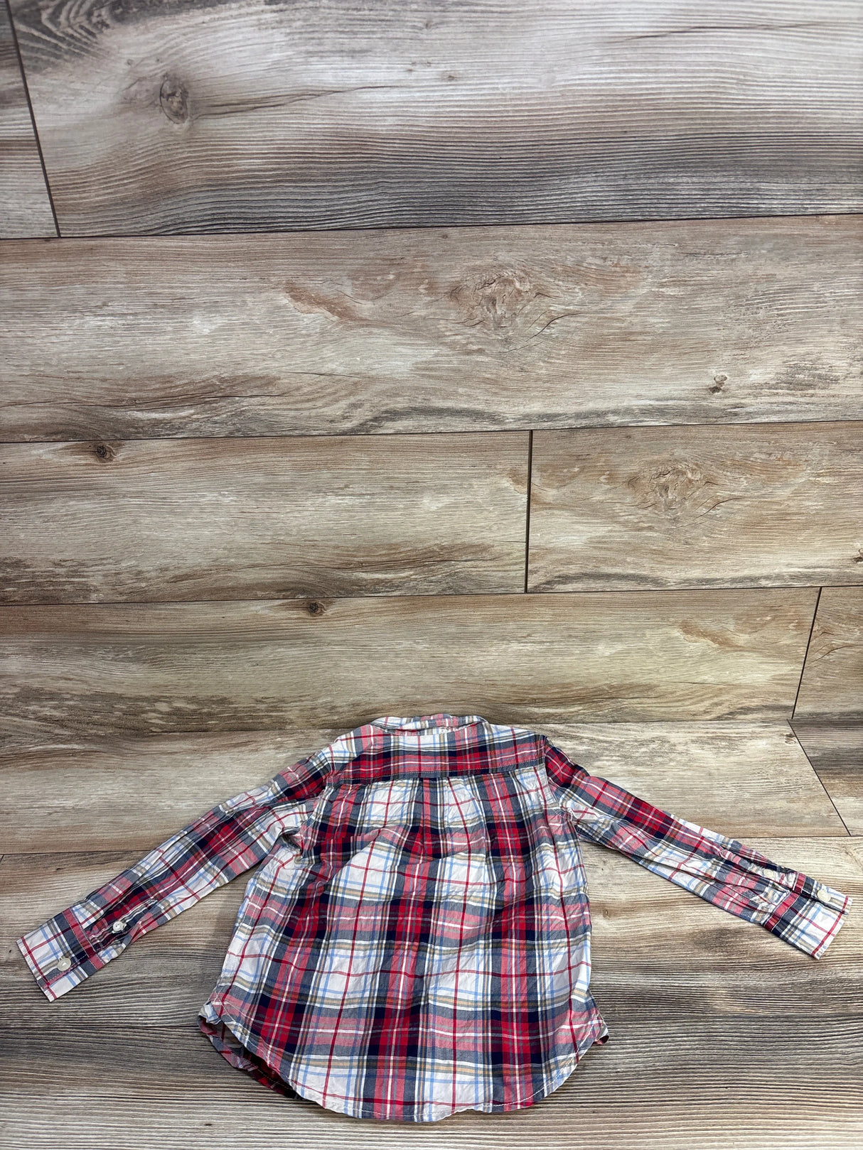 Baby Gap Plaid Button Up Shirt Red sz 4T