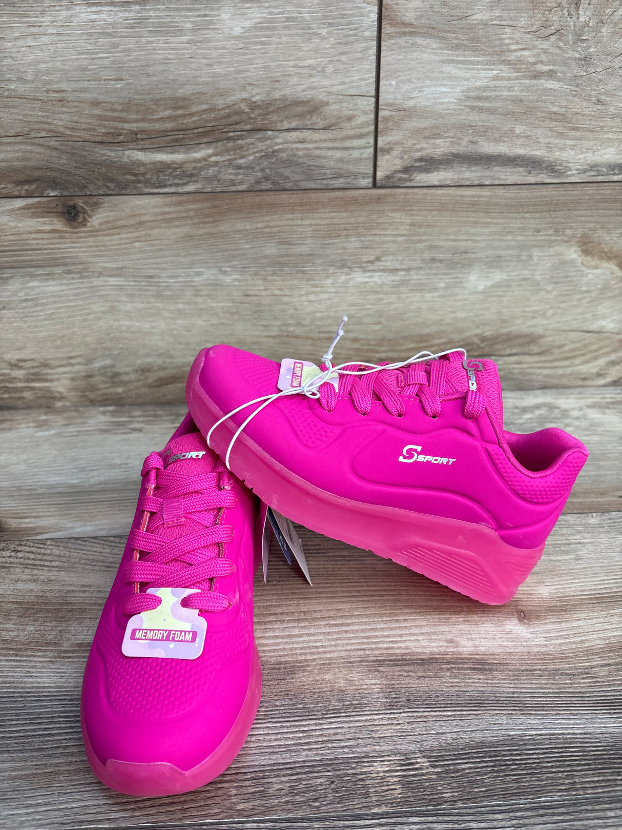 NEW Sketchers S Sport Conny Sneakers Pink sz 1Y