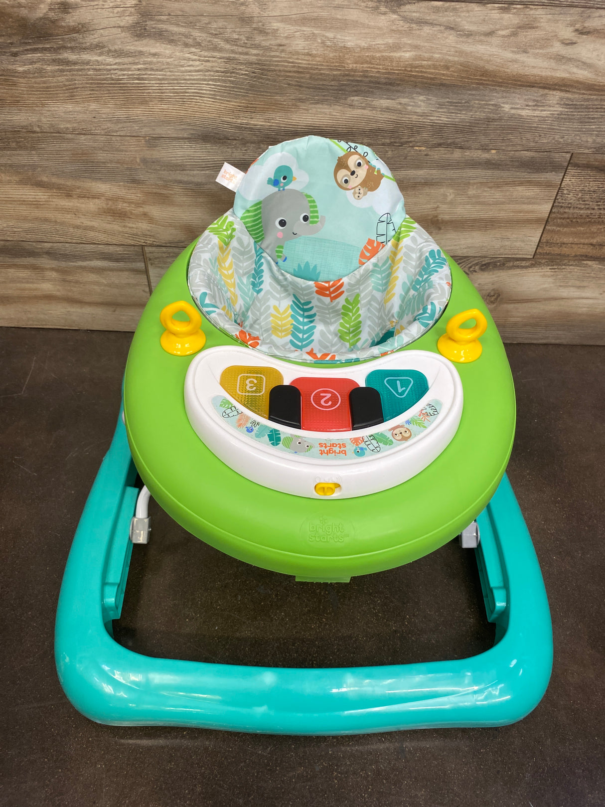 Bright Starts Tiny Trek 2-in-1 Baby Activity Walker in Jungle Vines