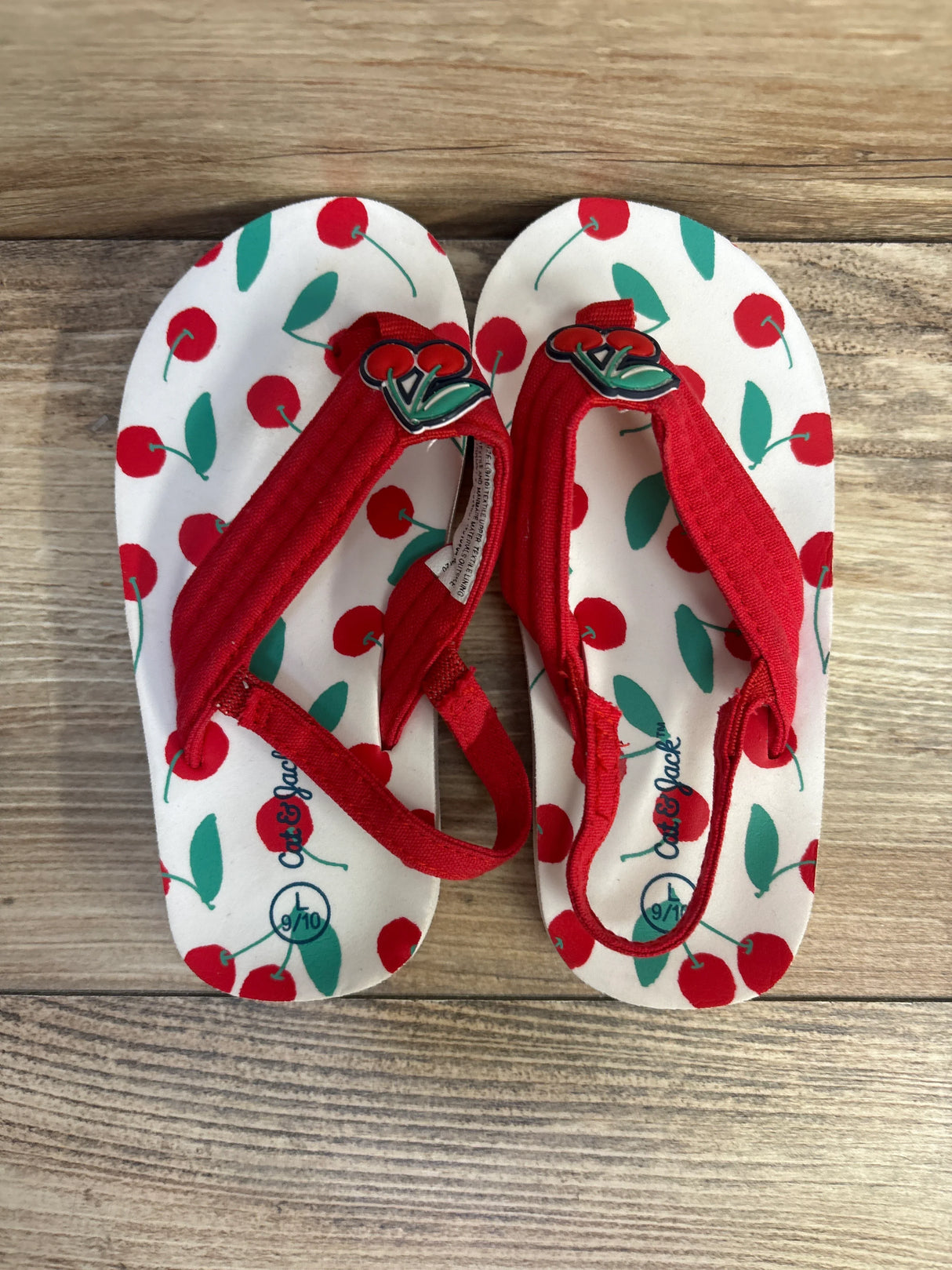 Cat & Jack Cherry Pepin Flip Flop Sandals sz 9/10c - Me n Mommy To Be