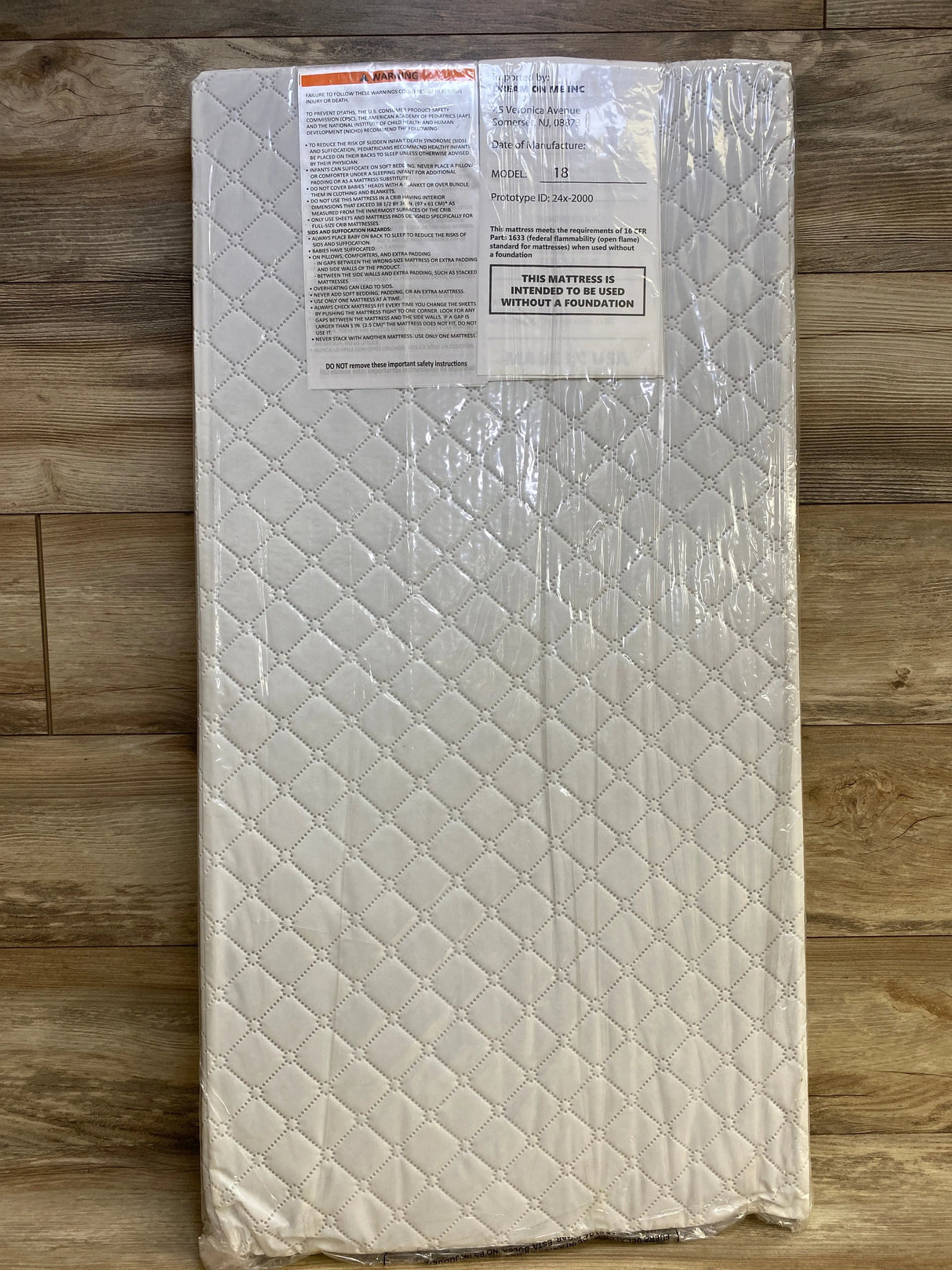 NEW Dream On Me Cradle Mattress 36"x18"x 2" - Me n Mommy To Be