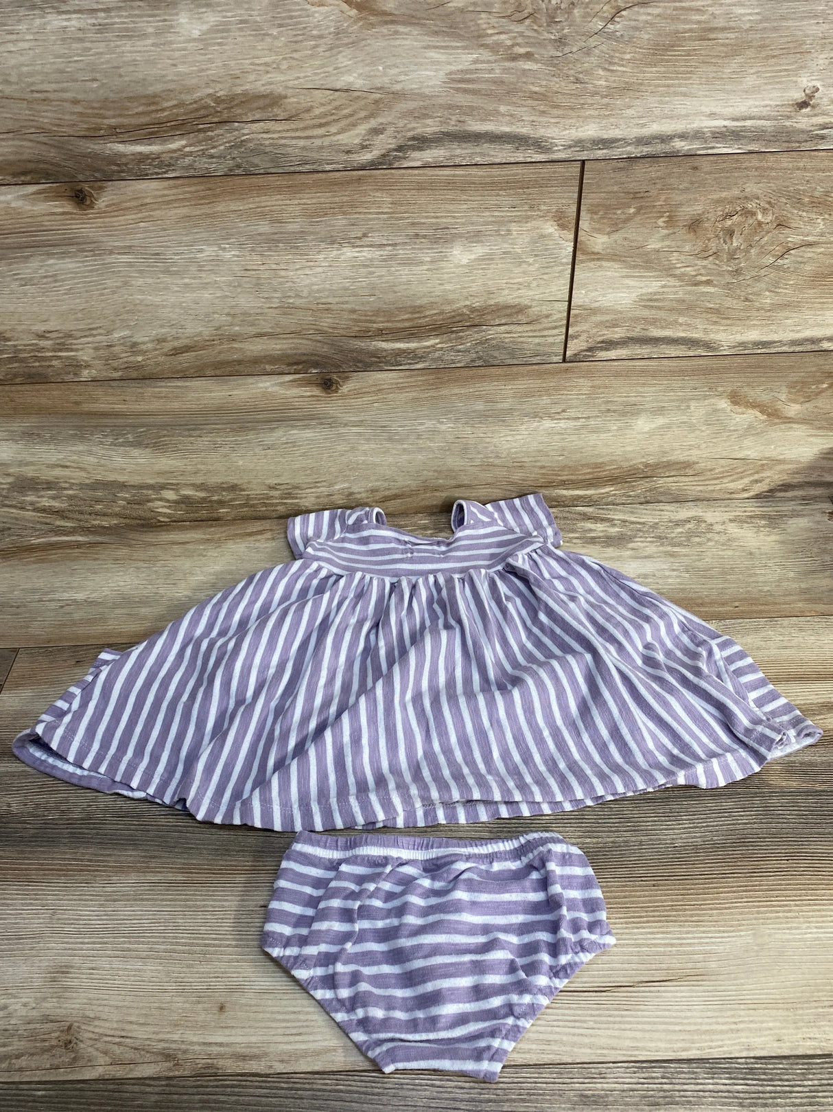 Vignette 2pc Striped Dress & Bloomers Purple sz 18-24m - Me n Mommy To Be