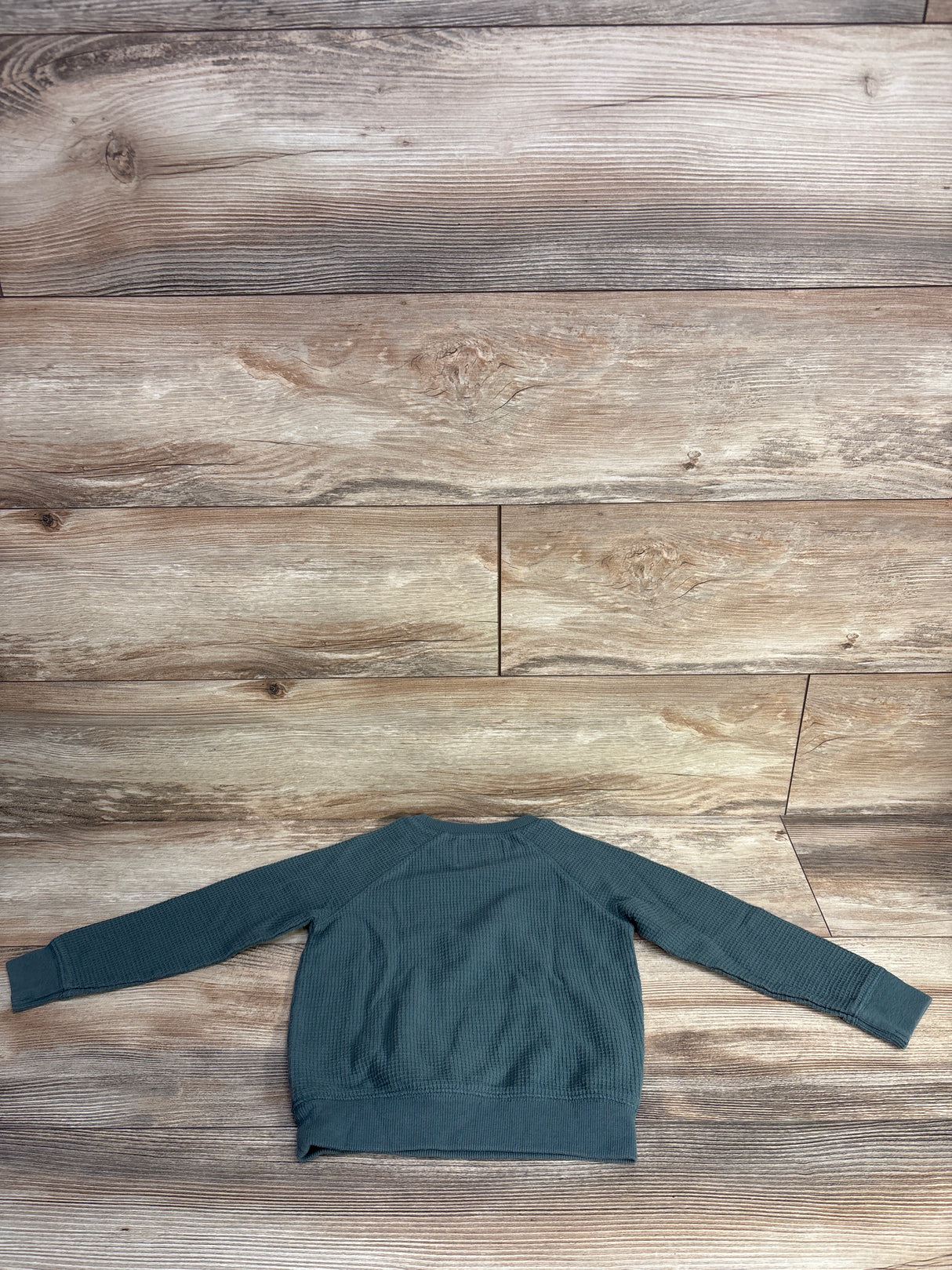 Old Navy Waffle Knit Pull Over Sweatshirt Green sz 4T