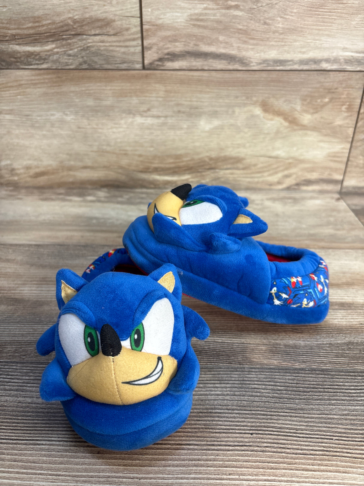 Sonic The Hedgehog Plush 3D Slippers Blue sz 11/12c