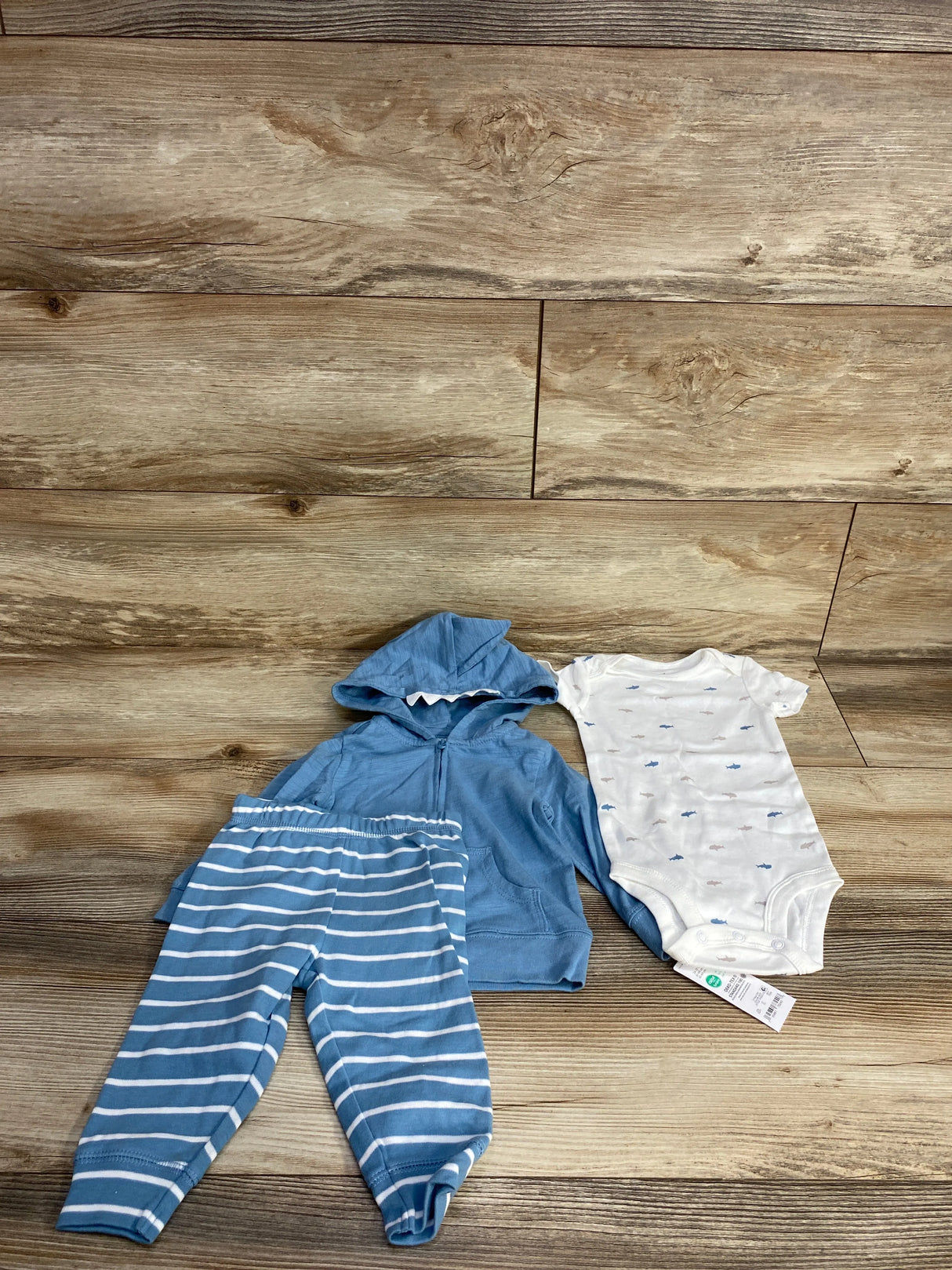 NEW Just One You 3pc Hooded Full Zip Jacket Set Blue sz 6m