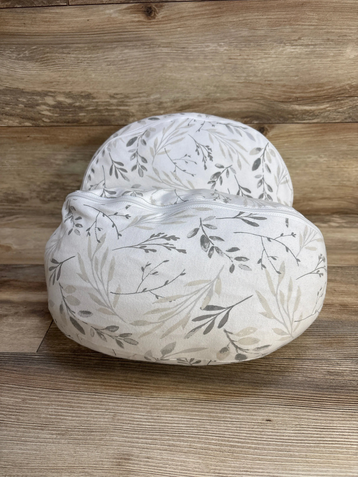 Boppy Side Sleeper Pregnancy Pillow - Gray Falling Leaves - Me n Mommy To Be