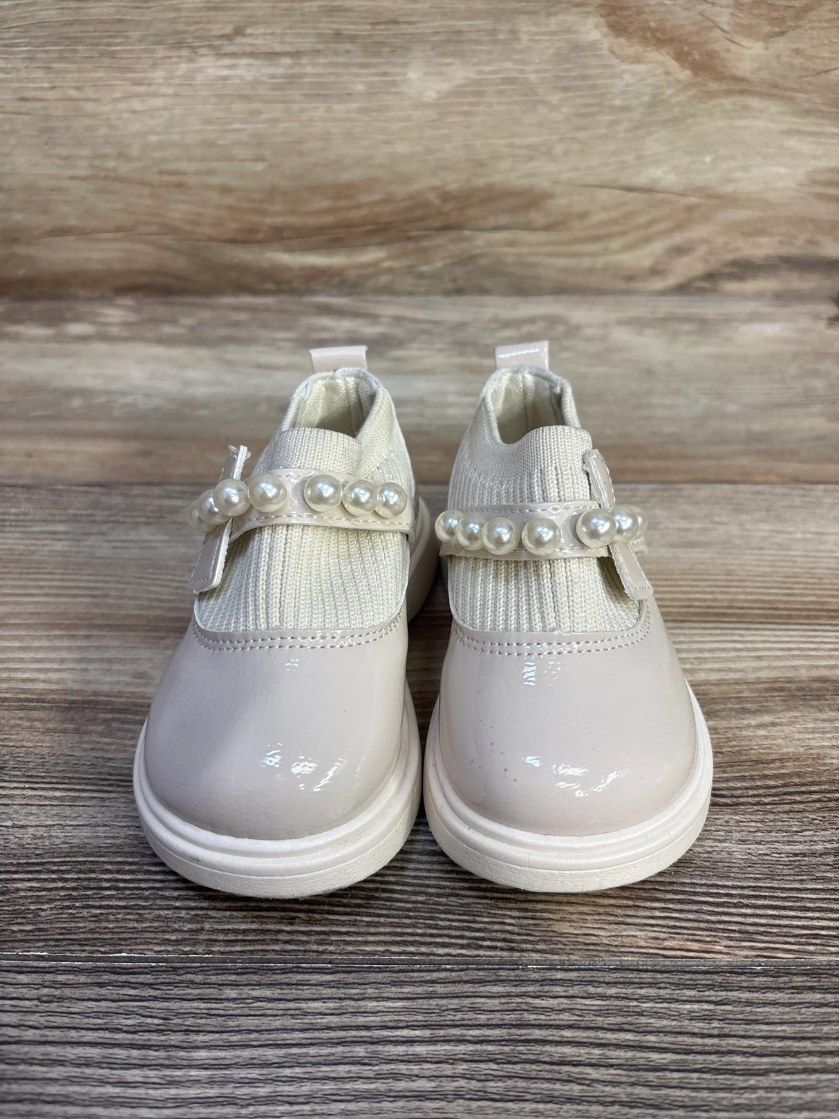 Aofany Pearl Princess Dress Shoes Beige sz 5/6c