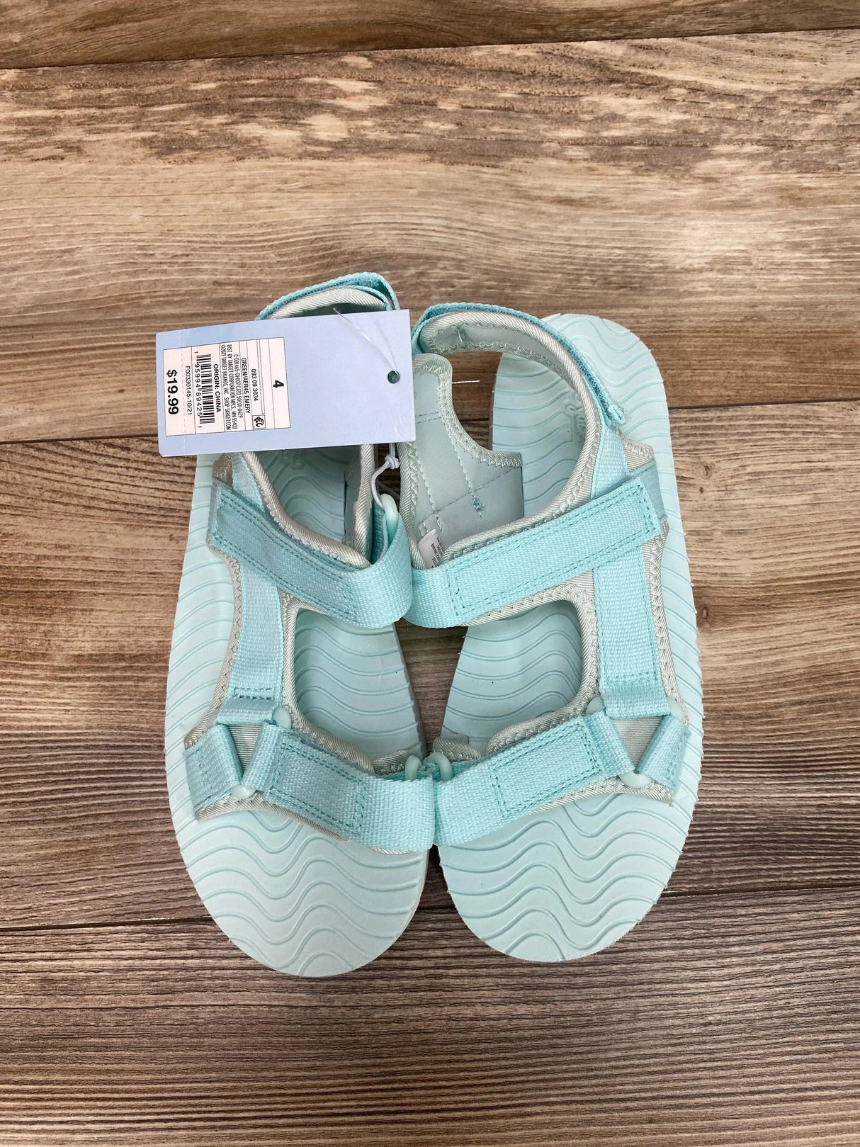 NEW Cat & Jack Emery Ankle Strap Sandals Turquoise sz 4Y - Me 'n Mommy To Be