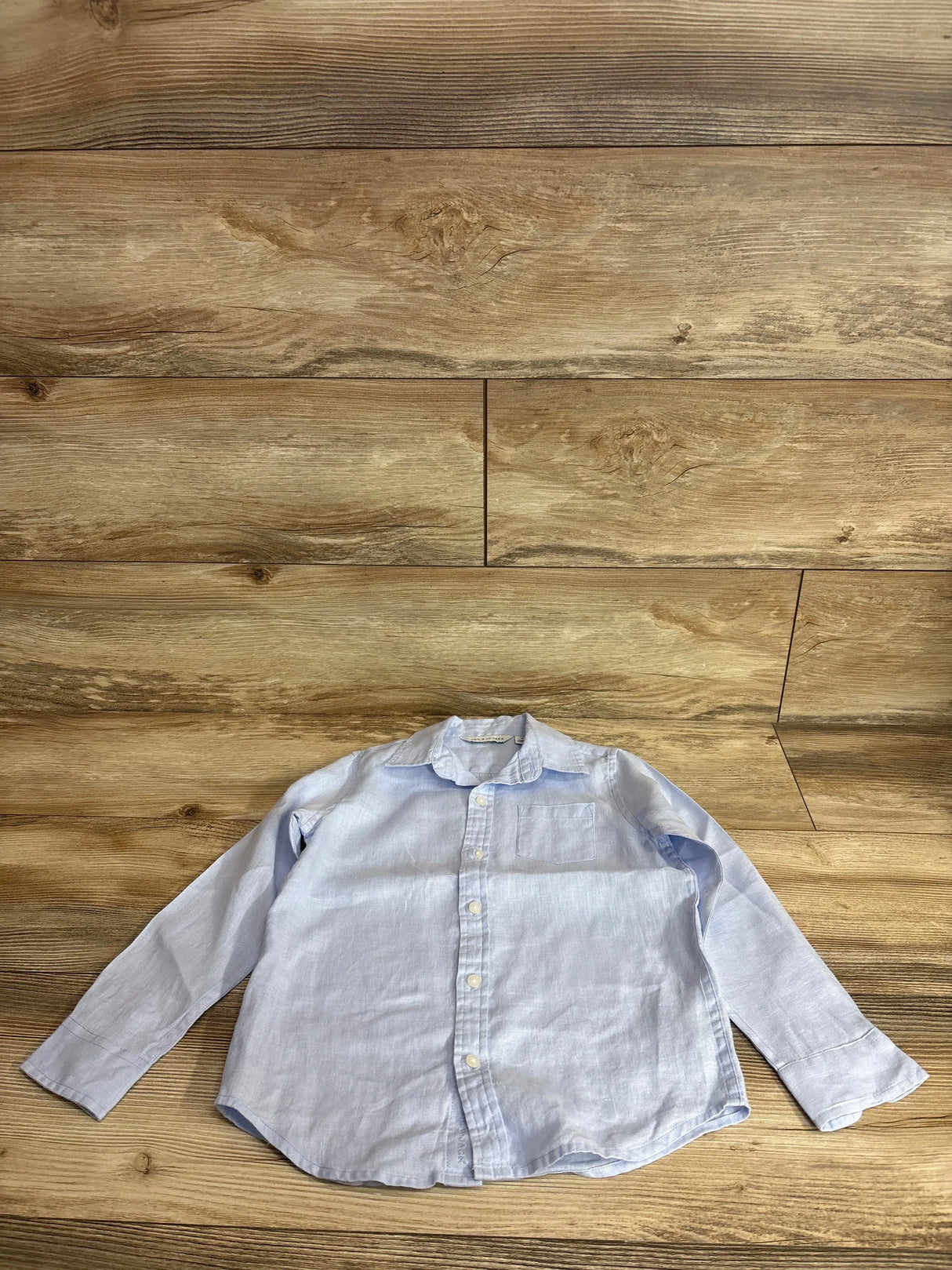 Janie & Jack The Linen Shirt Blue sz 5T