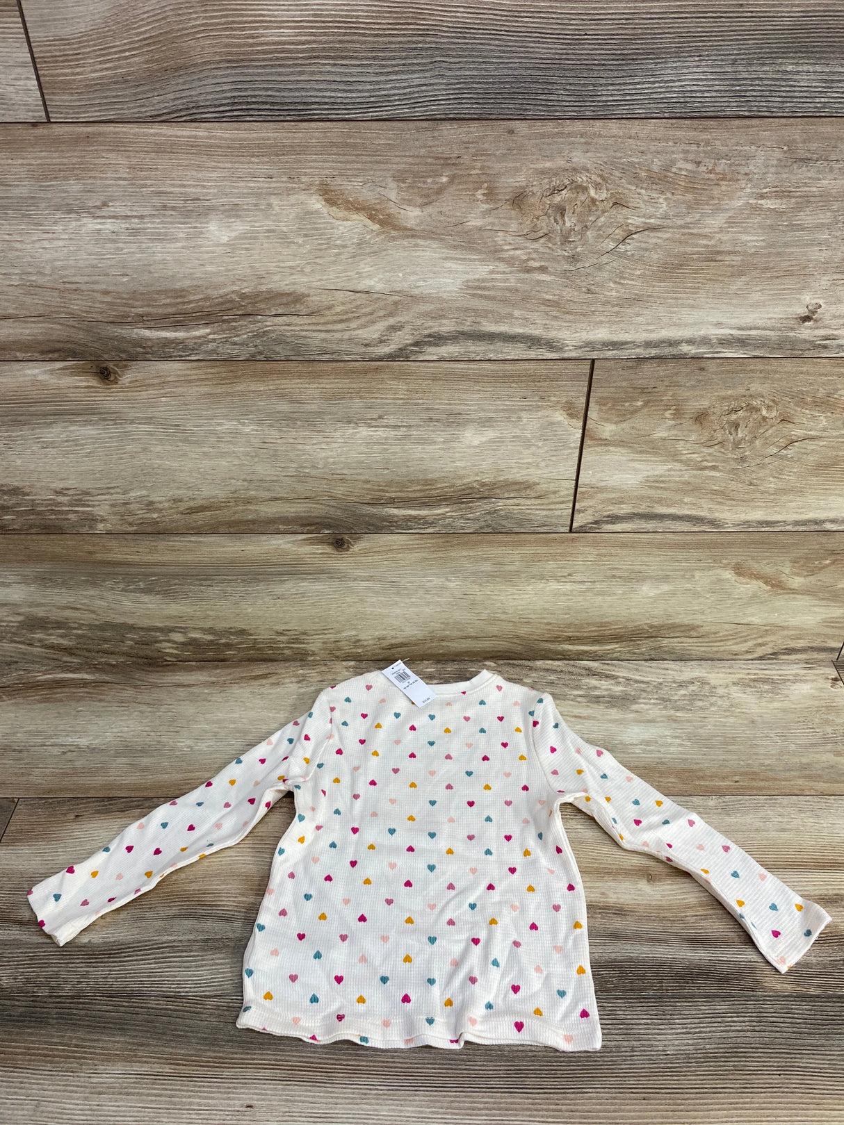 NEW Old Navy Heart Print Thermal Shirt White sz 3T