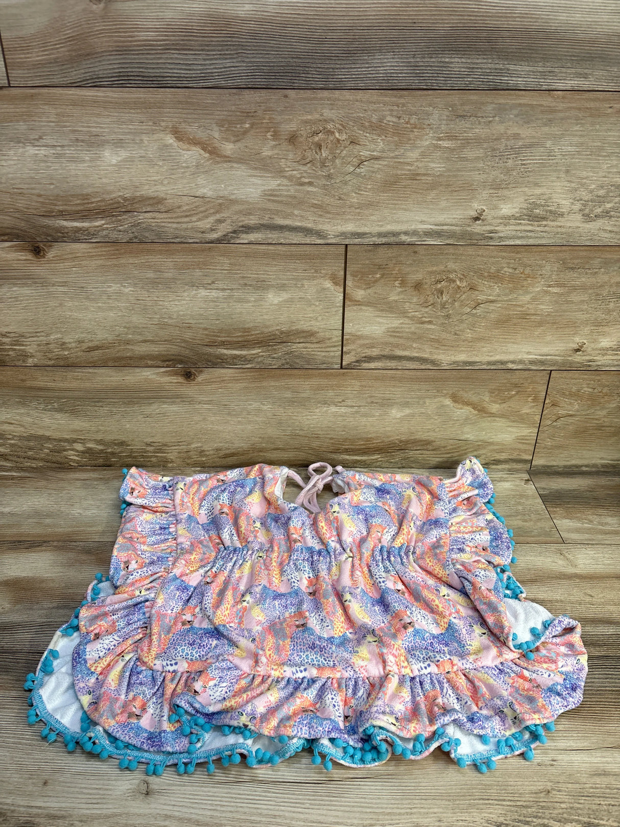 Cheeky Plum Ruffle Swim Cover in Wild One sz 4/5T