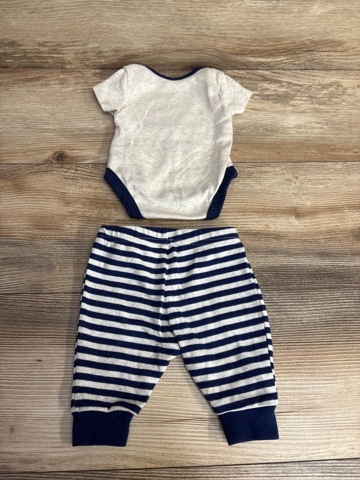 Baby Essentials 2pc I Stole Mama's Heart Bodysuit Set Ivory sz 3m