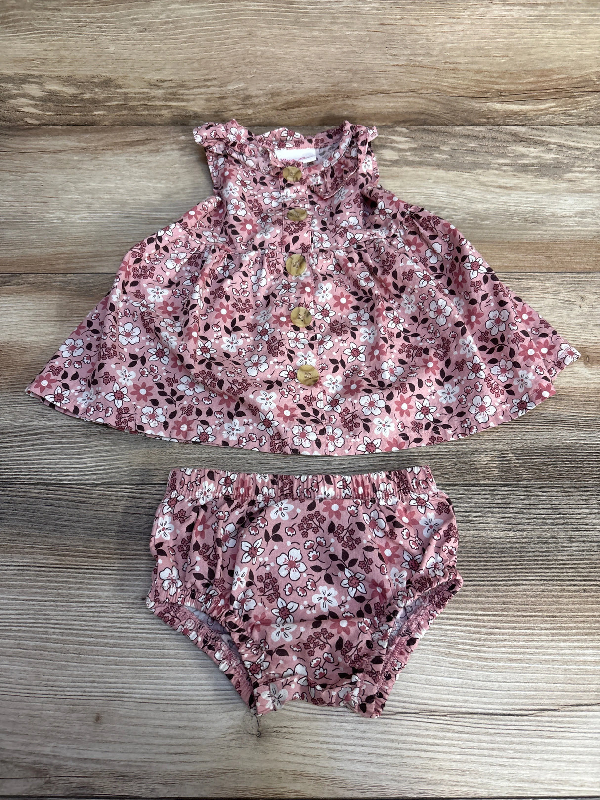 Little Lass 2pc Floral Dress & Bloomers Pink sz 0-3m - Me n Mommy To Be