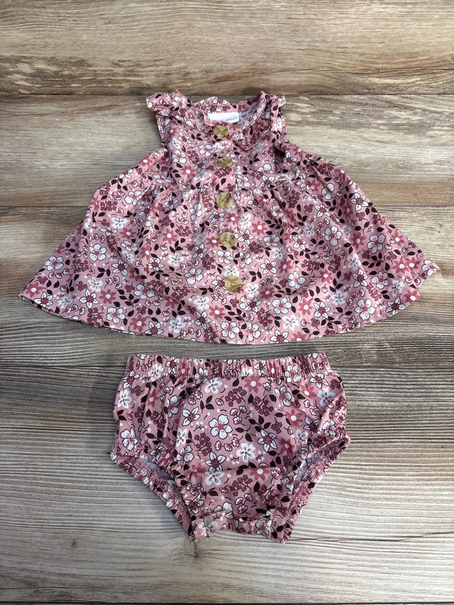 Little Lass 2pc Floral Dress & Bloomers Pink sz 0-3m - Me n Mommy To Be