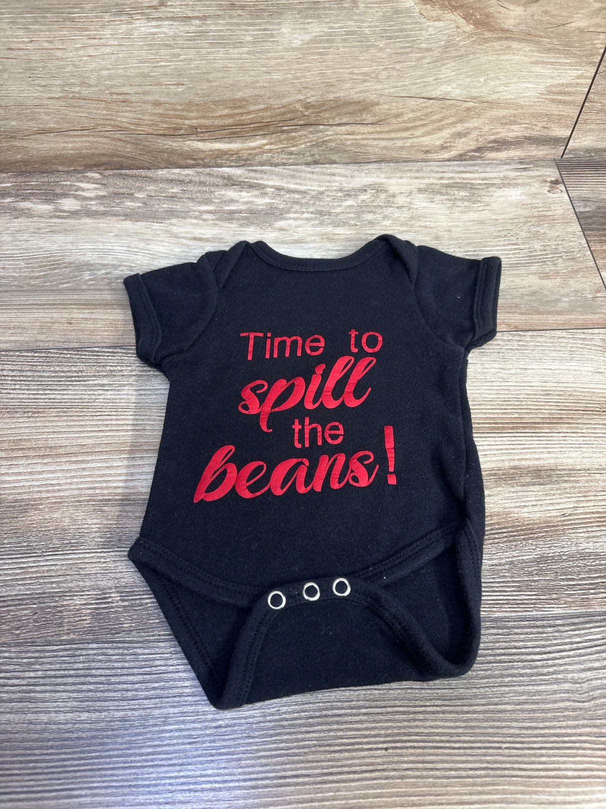 Creations of Grace Time to Spille the bEans Bodysuit Black sz 0-3m