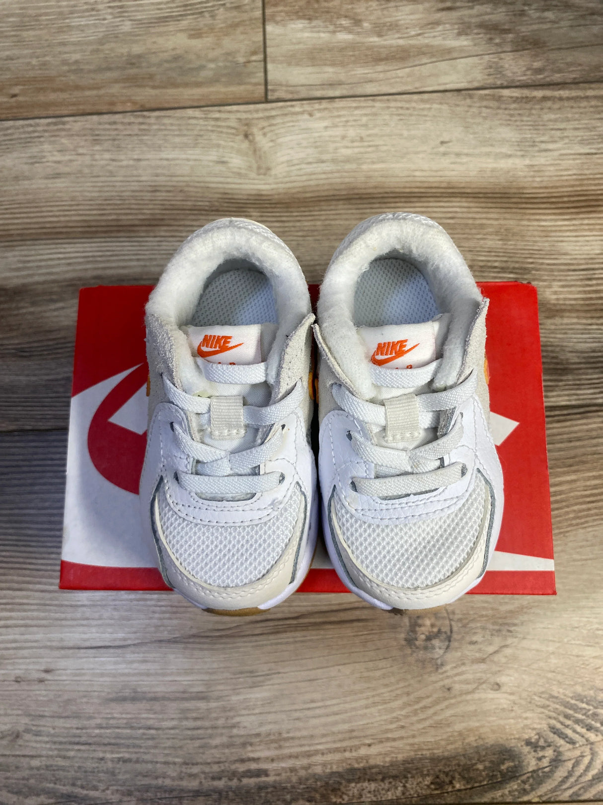 NEW Nike Air Max Excee TD 'White Orange' Sneakers sz 4c
