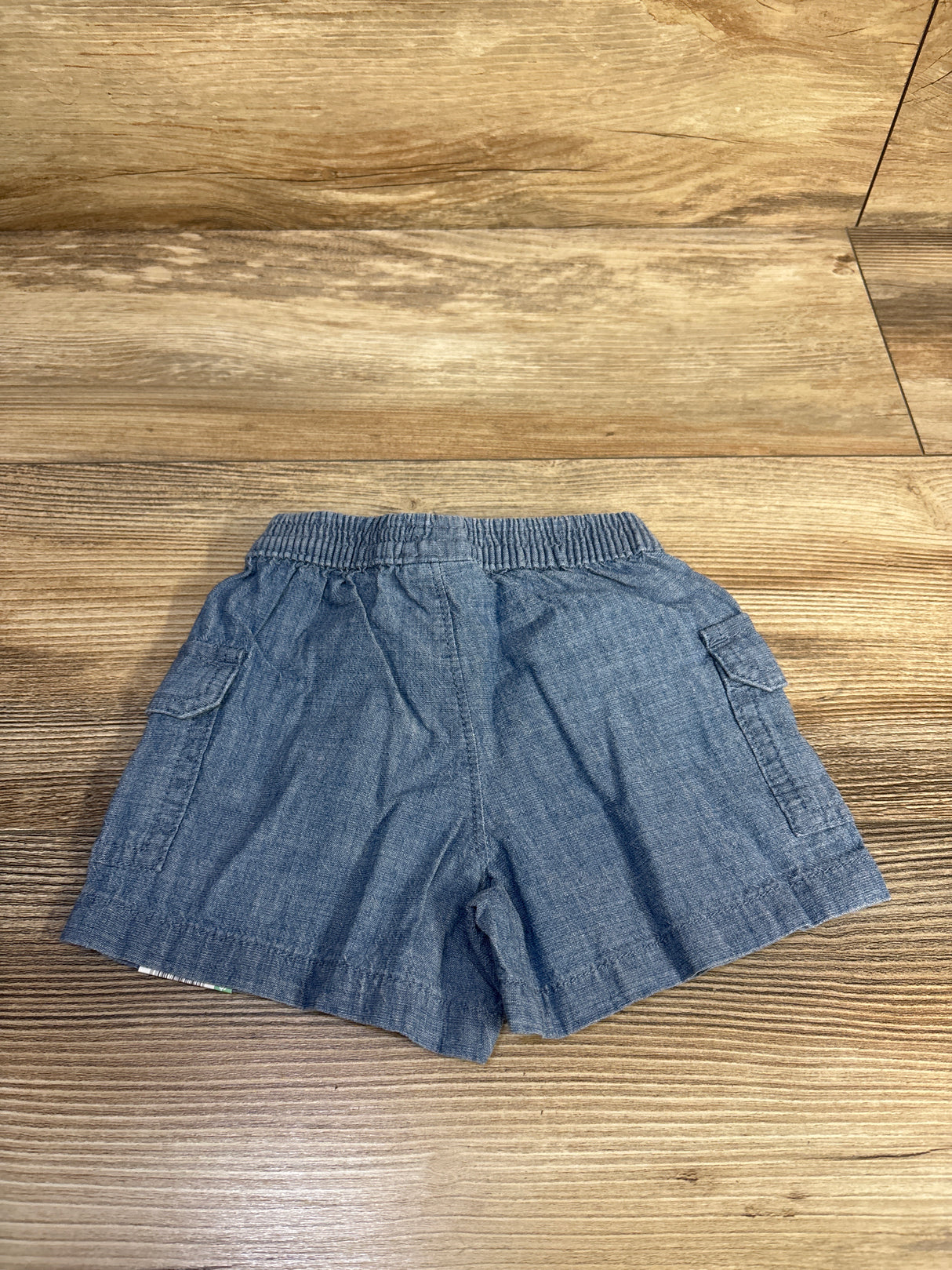NEW Wonder Nation Chambray Cargo Shorts Blue sz 6-9m
