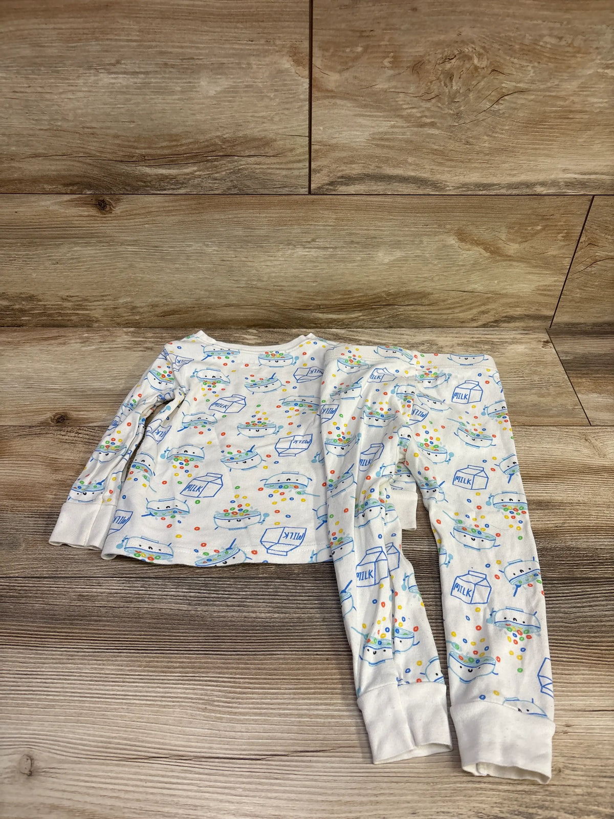 Old Navy 2pc Cereal Pajama Set White sz 2T