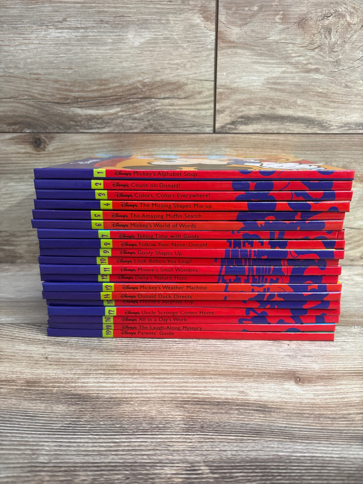 Disney's Read and Grow Library Mickey Mouse Hardcover Book Set 19pk