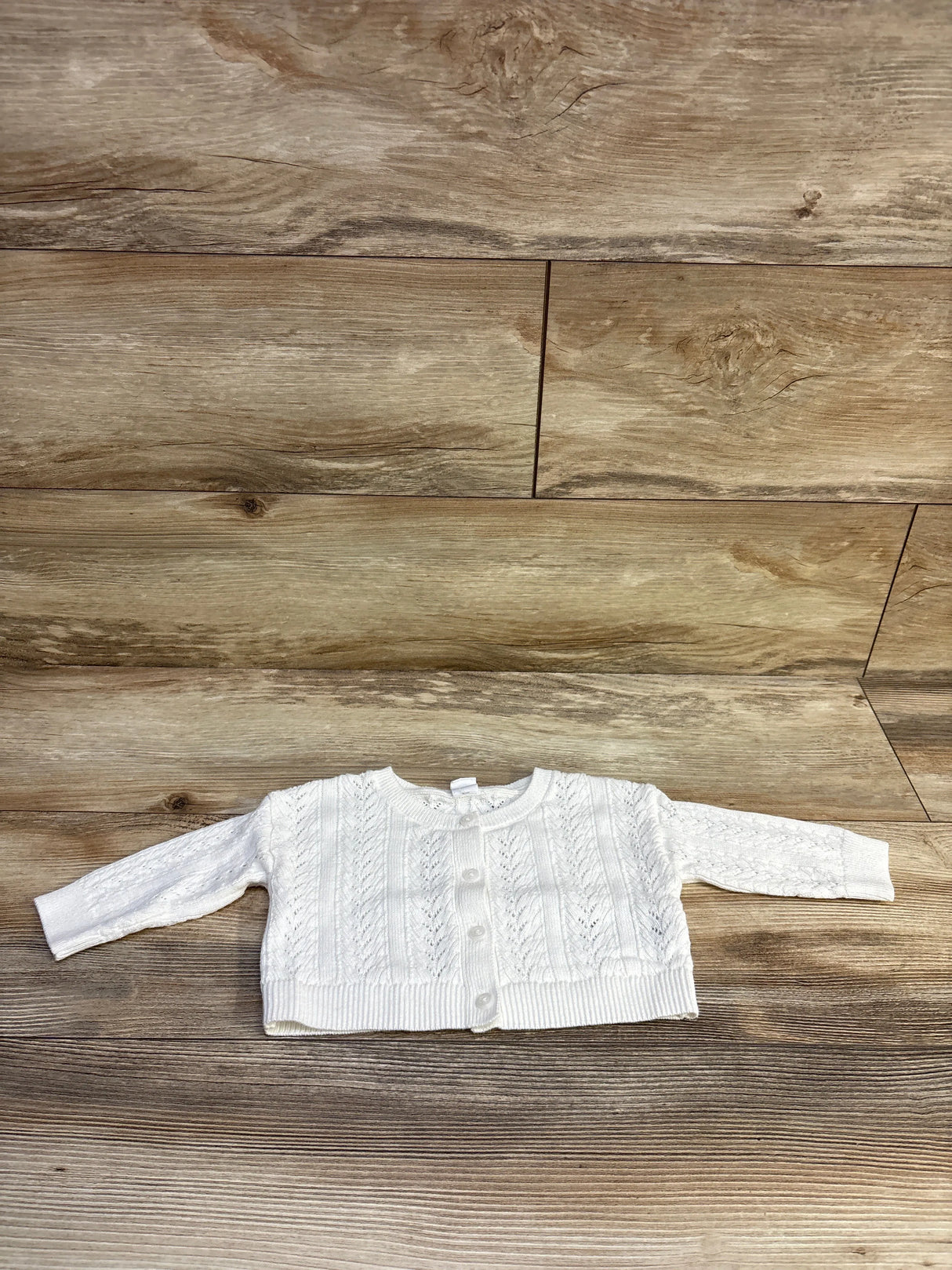 Baby Gap Knit Button-Up Cardigan White sz 6-12m