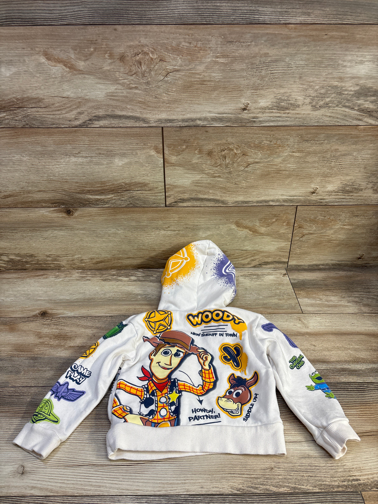 Disney Pixar Toy Story Pullover Hoodie Ivory sz 3T