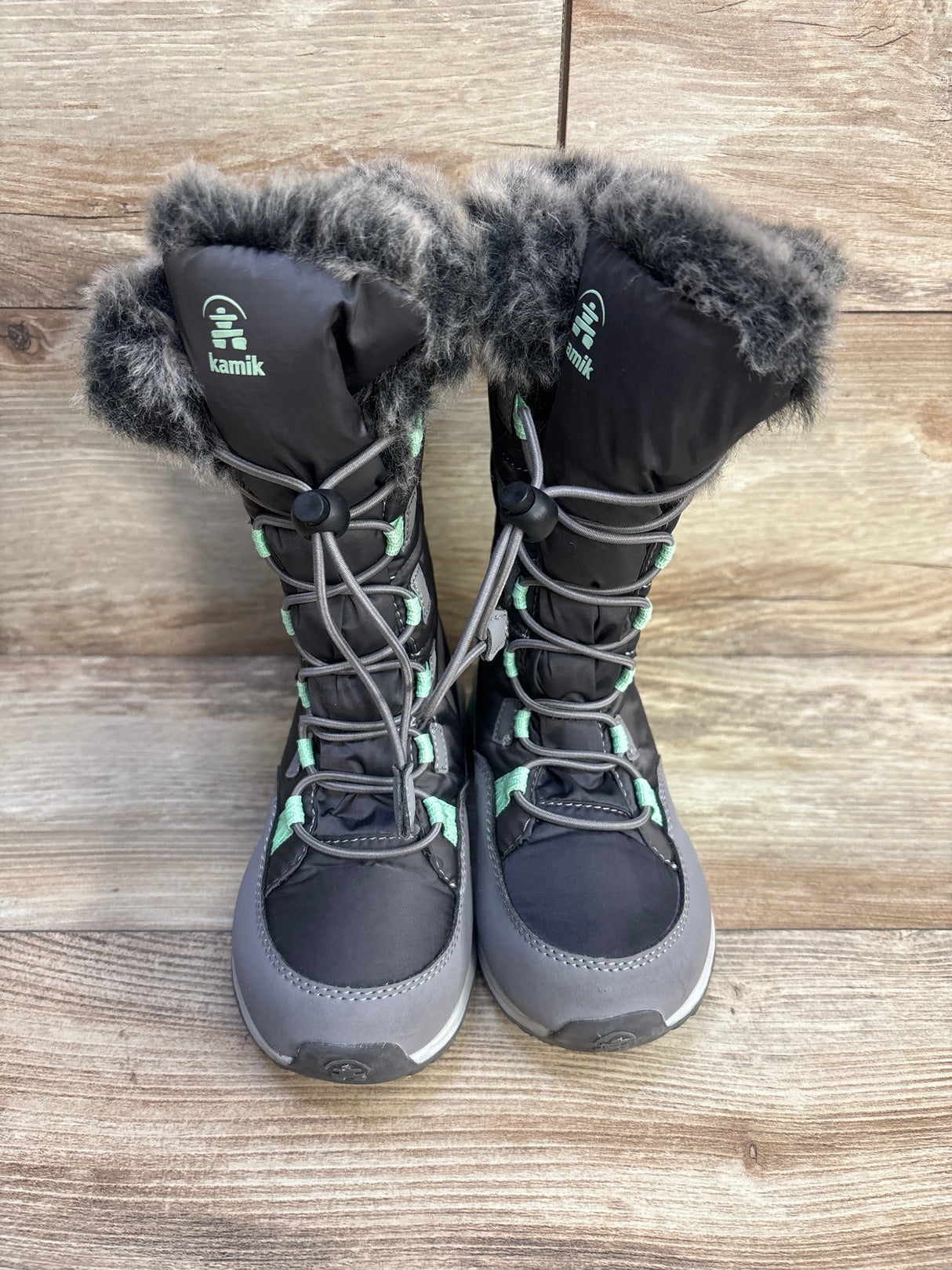 Kamik Snowangel Snow Boots Grey sz 1Y - Me n Mommy To Be