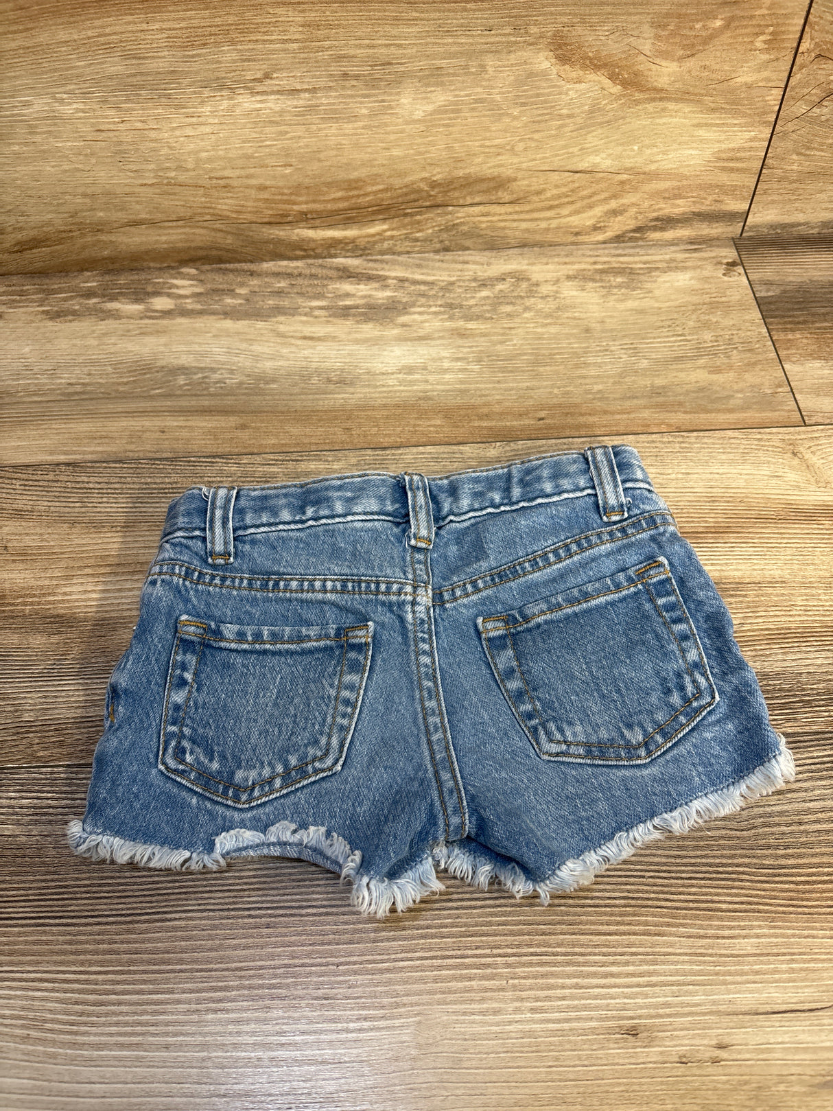 Cat & Jack Denim Floral Embroidered Shorts Light Blue sz 4T