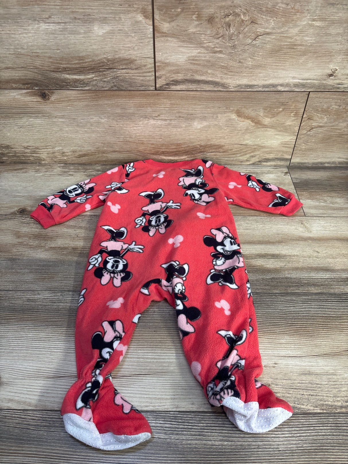 Disney Junior Minnie Mouse Blanket Sleeper Red sz 12m