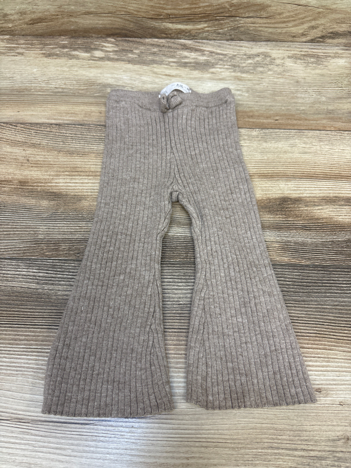 Zara Ribbed Flare Leggings Beige sz 9-12m