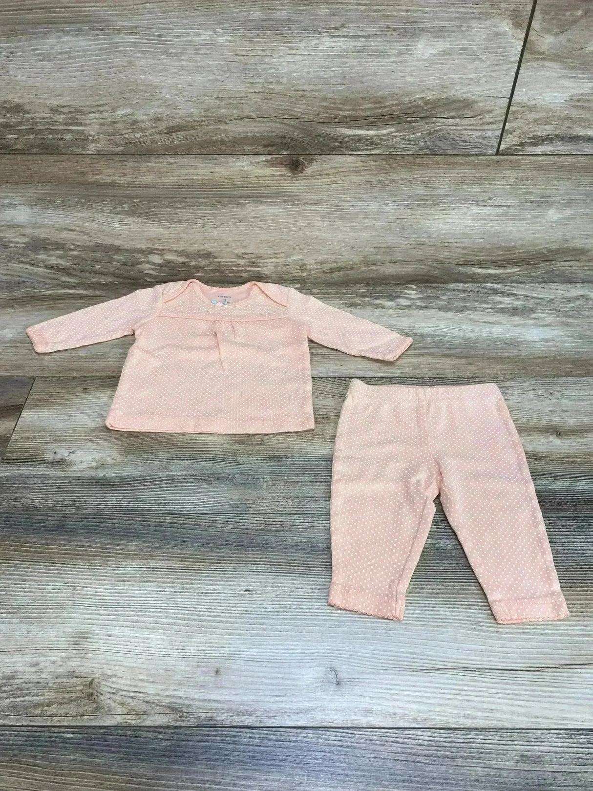 Carter's 2pc Polka Dot Top & Pants Pink sz 3m - Me n Mommy To Be
