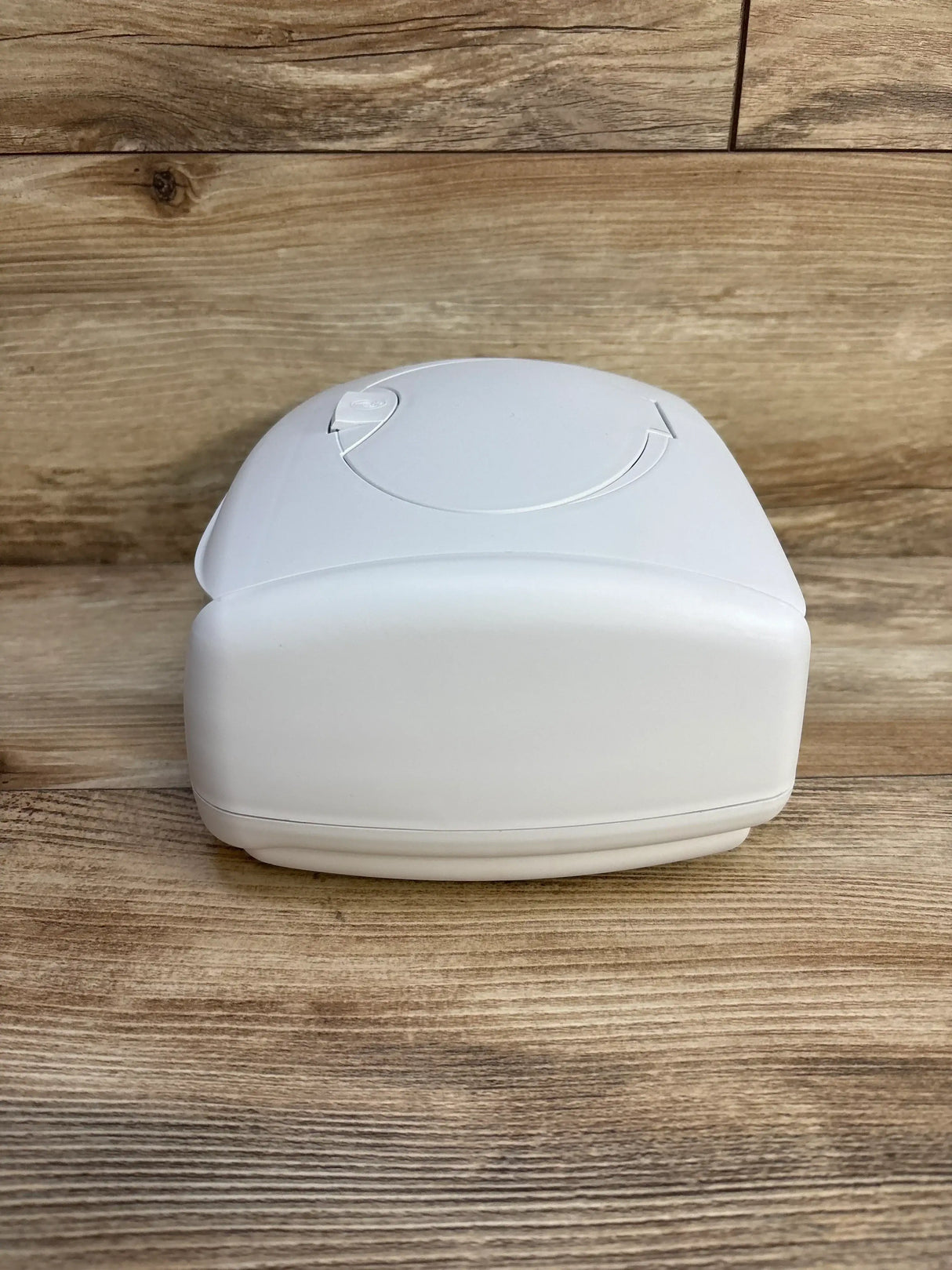 Front view of Prince Lionheart Ultimate Wipes Warmer showcasing curved lid and compact base on white background