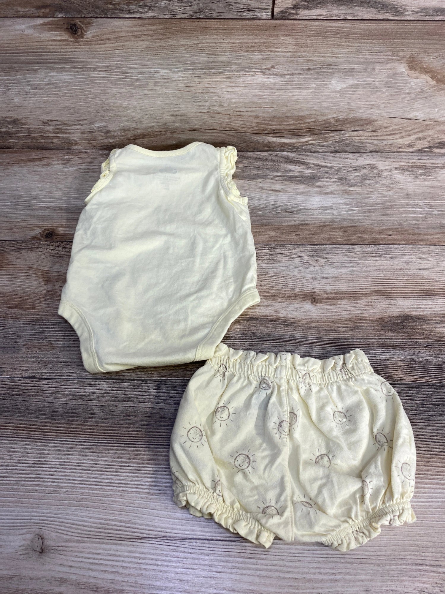 Baby Gap 2pc You Are My Sunshine Bodysuit & Shorts Yellow sz 3-6m - Me n Mommy To Be